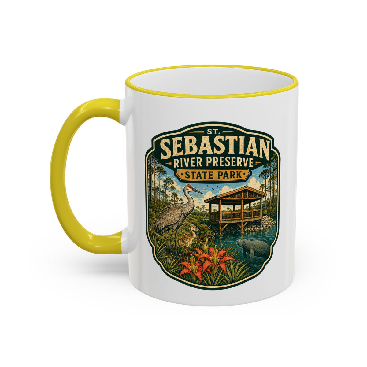 St. Sebastian River Mug — Accent Rim & Handle 11oz/15oz