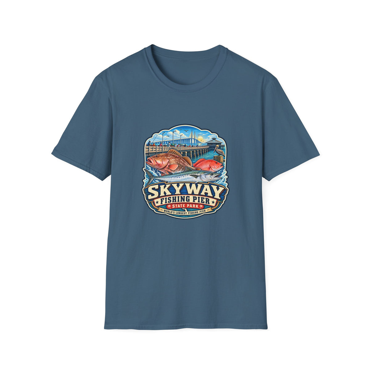 Skyway Fishing Pier — Retro Tee