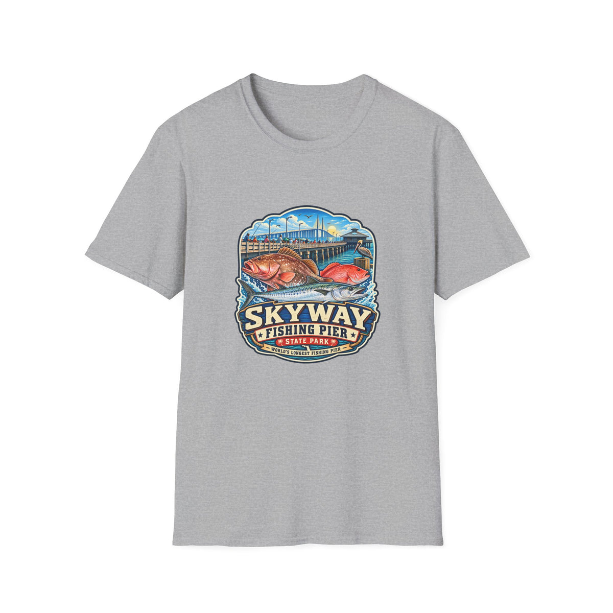Skyway Fishing Pier — Retro Tee