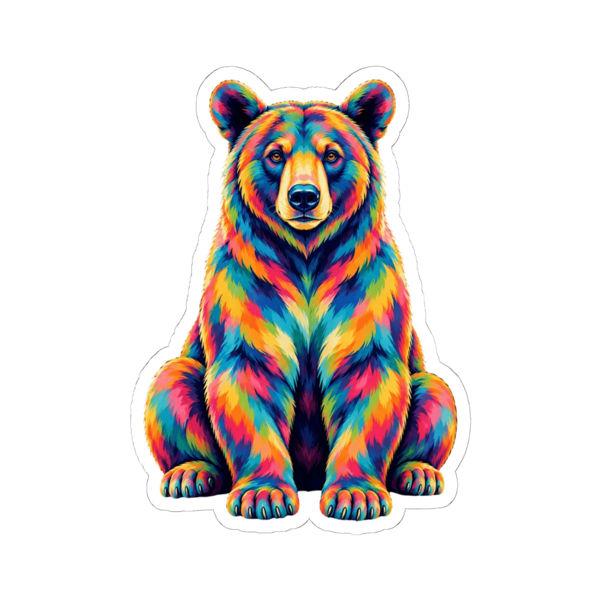 Rainbow Urban Bear Sticker