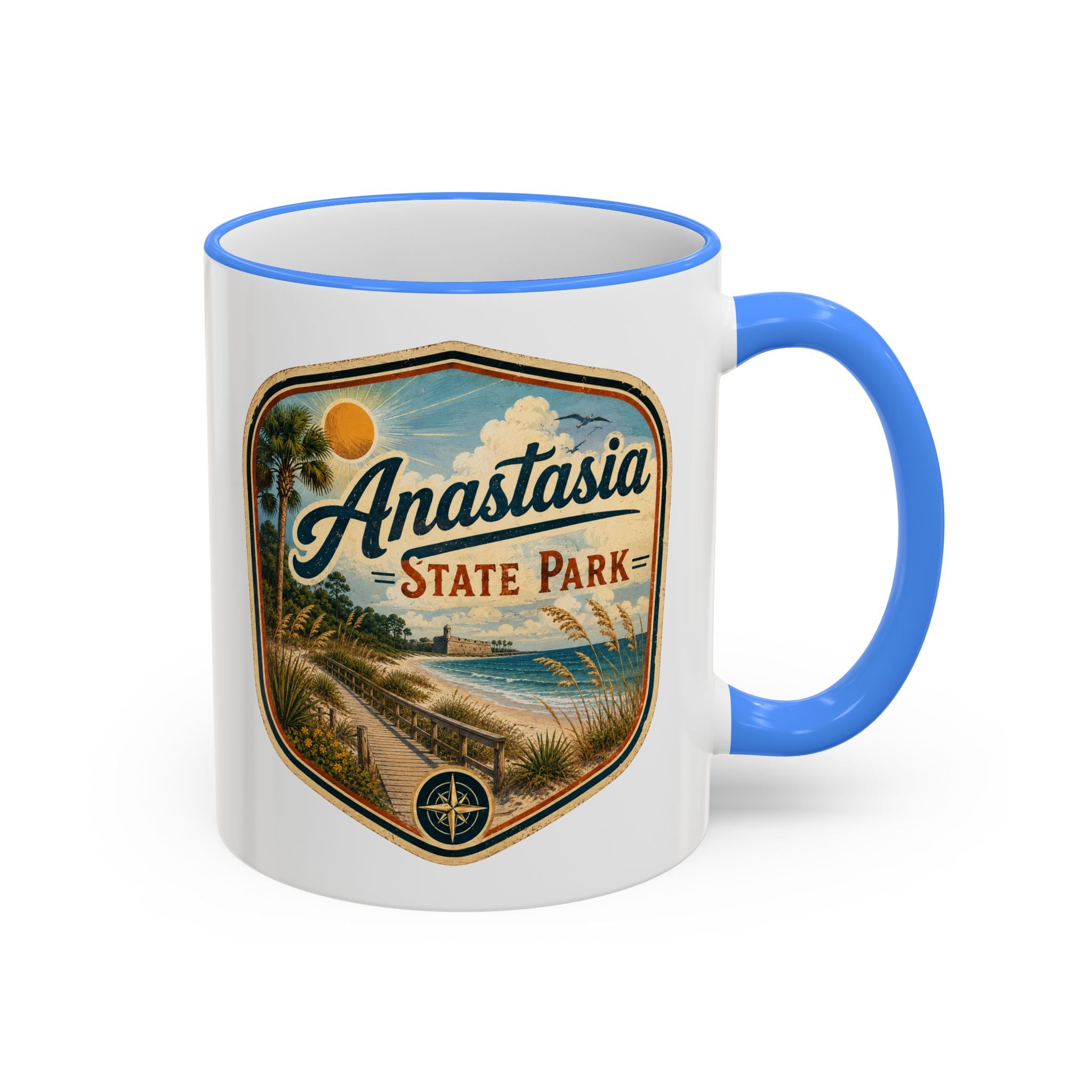 Anastasia Vintage Mug — Accent Rim & Handle 11oz/15oz