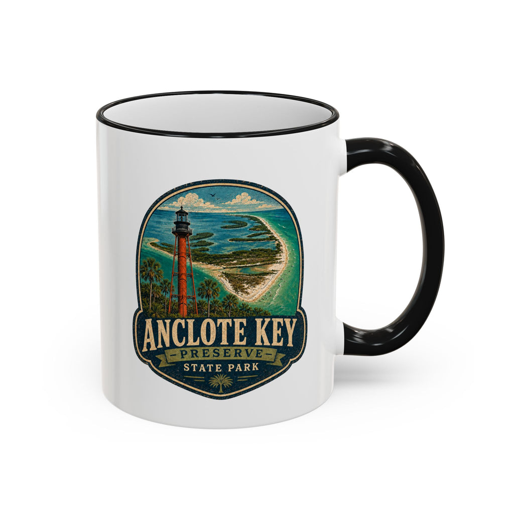 Anclote Key Vintage Mug — Accent Rim & Handle 11oz/15oz