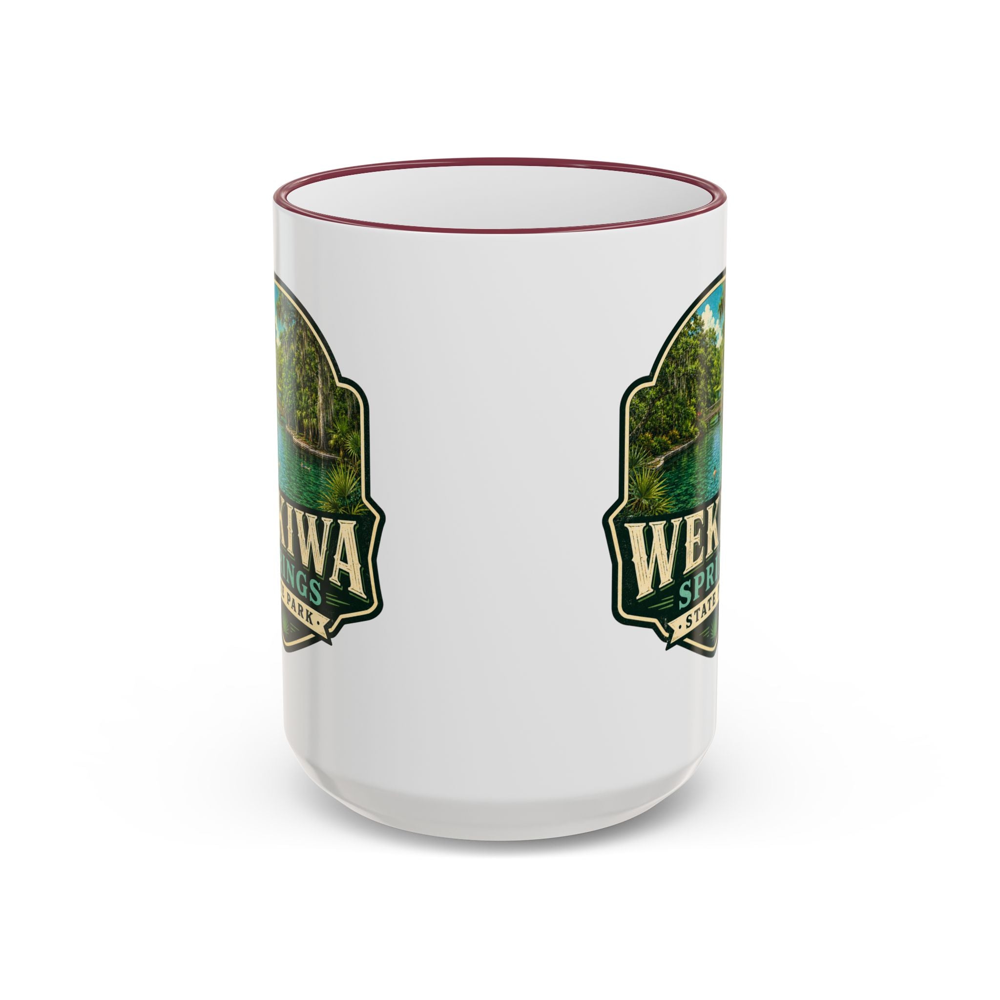 Wekiwa Springs Vintage Mug — Accent Rim & Handle 11oz/15oz