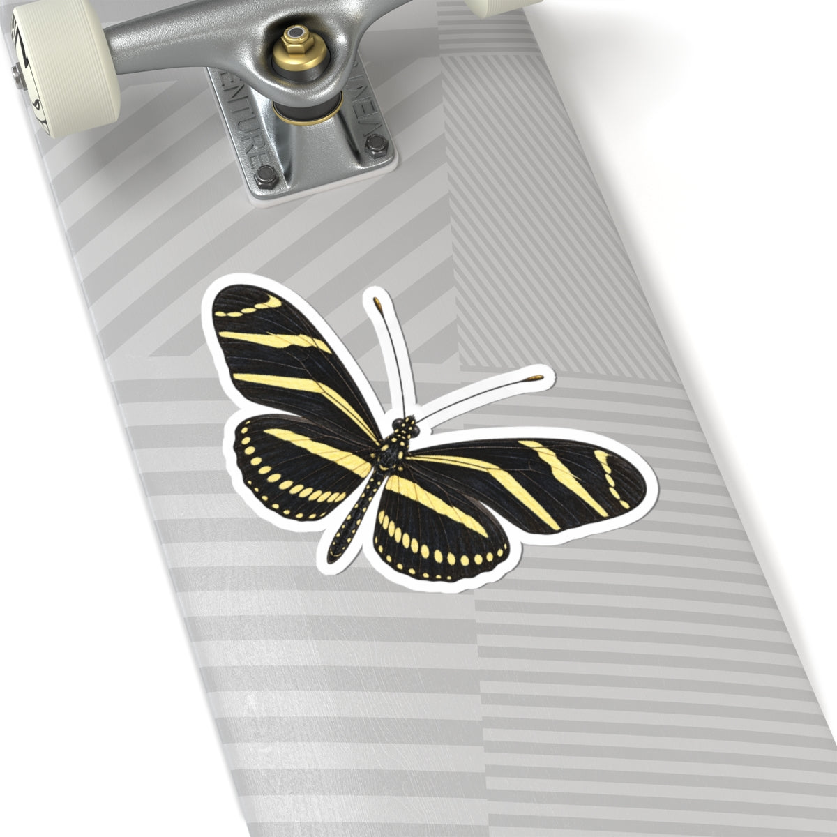 Zebra Longwing Butterfly Sticker — Realistic Decal