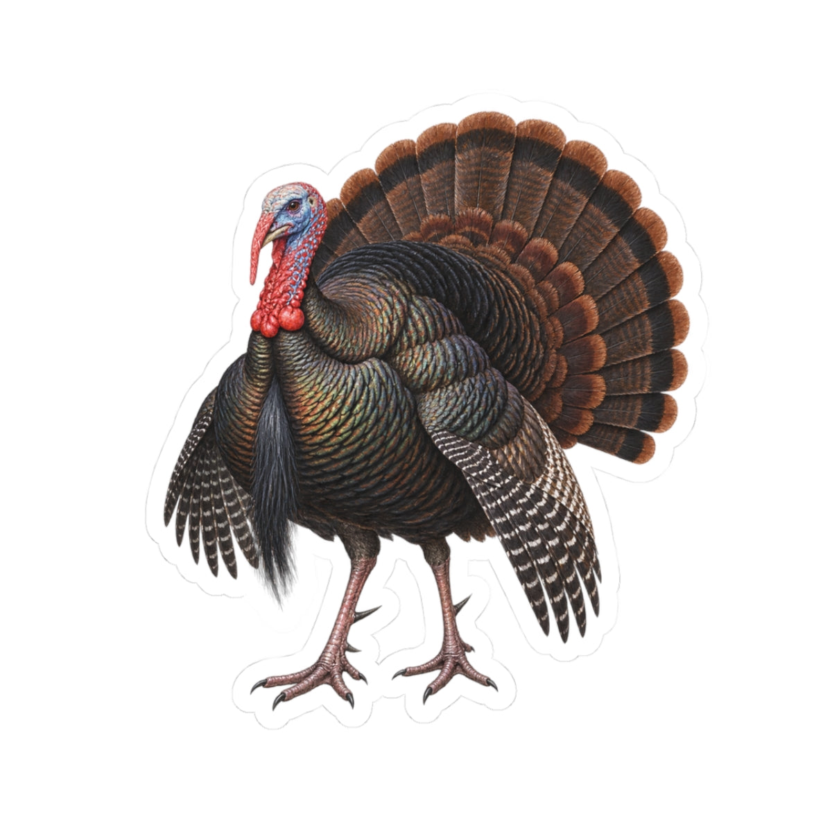 Wild Osceola Turkey Sticker — Realistic Decal