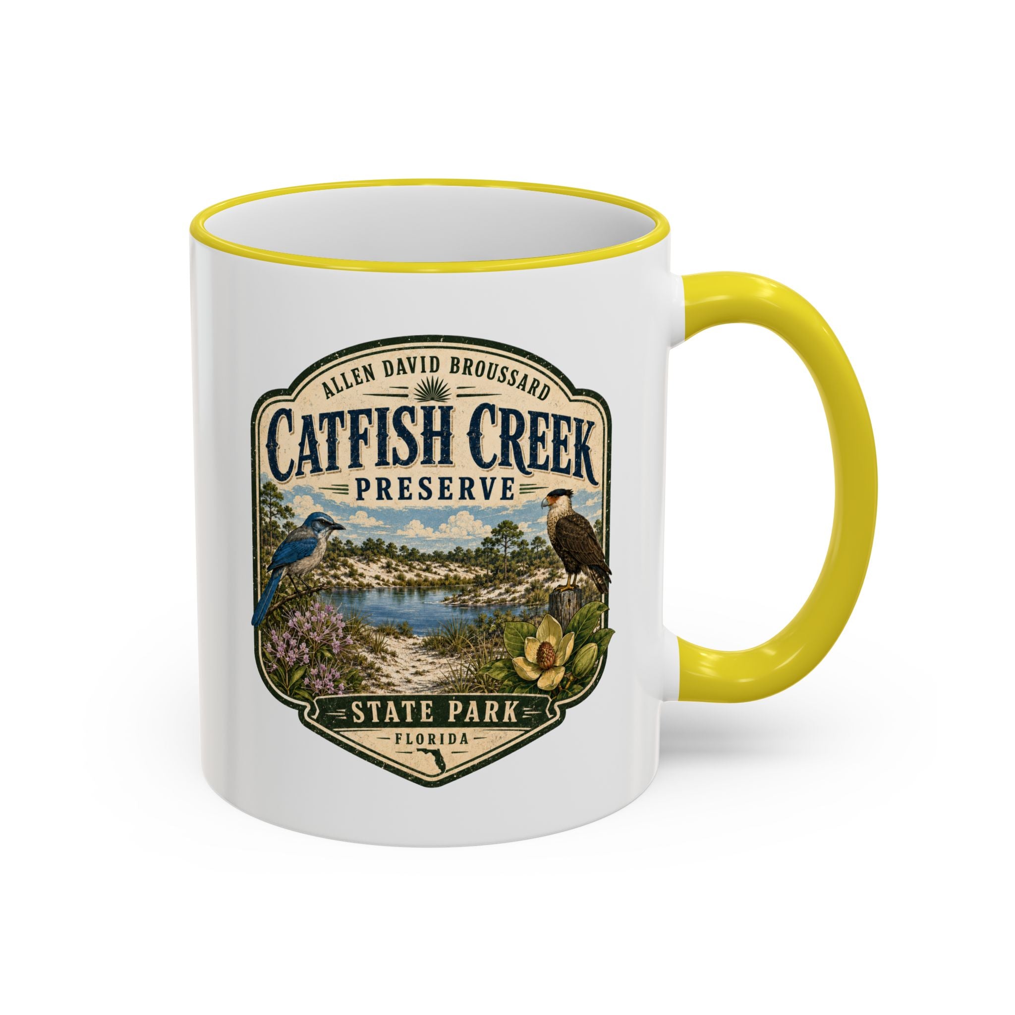 Catfish Creek Vintage Mug — Accent Rim & Handle 11oz/15oz