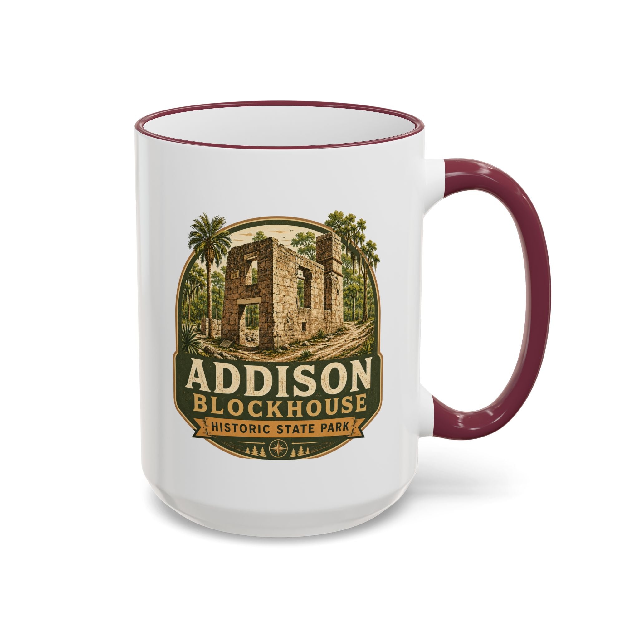 Addison Blockhouse Vintage Mug — Accent Rim & Handle 11oz/15oz