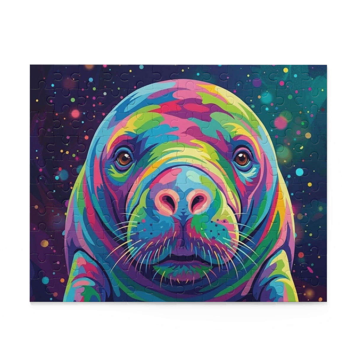 Rainbow Florida Manatee Jigsaw Puzzle (120/252/500 pcs)