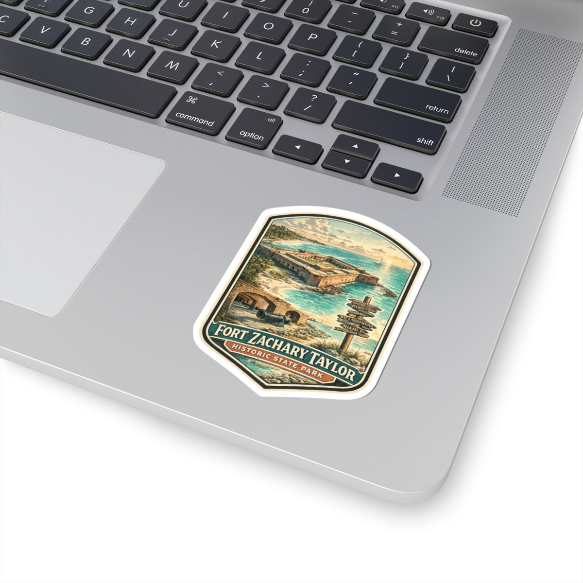 Fort Zachary Taylor Vintage Travel Sticker — Historic State Park Kiss-Cut Decal