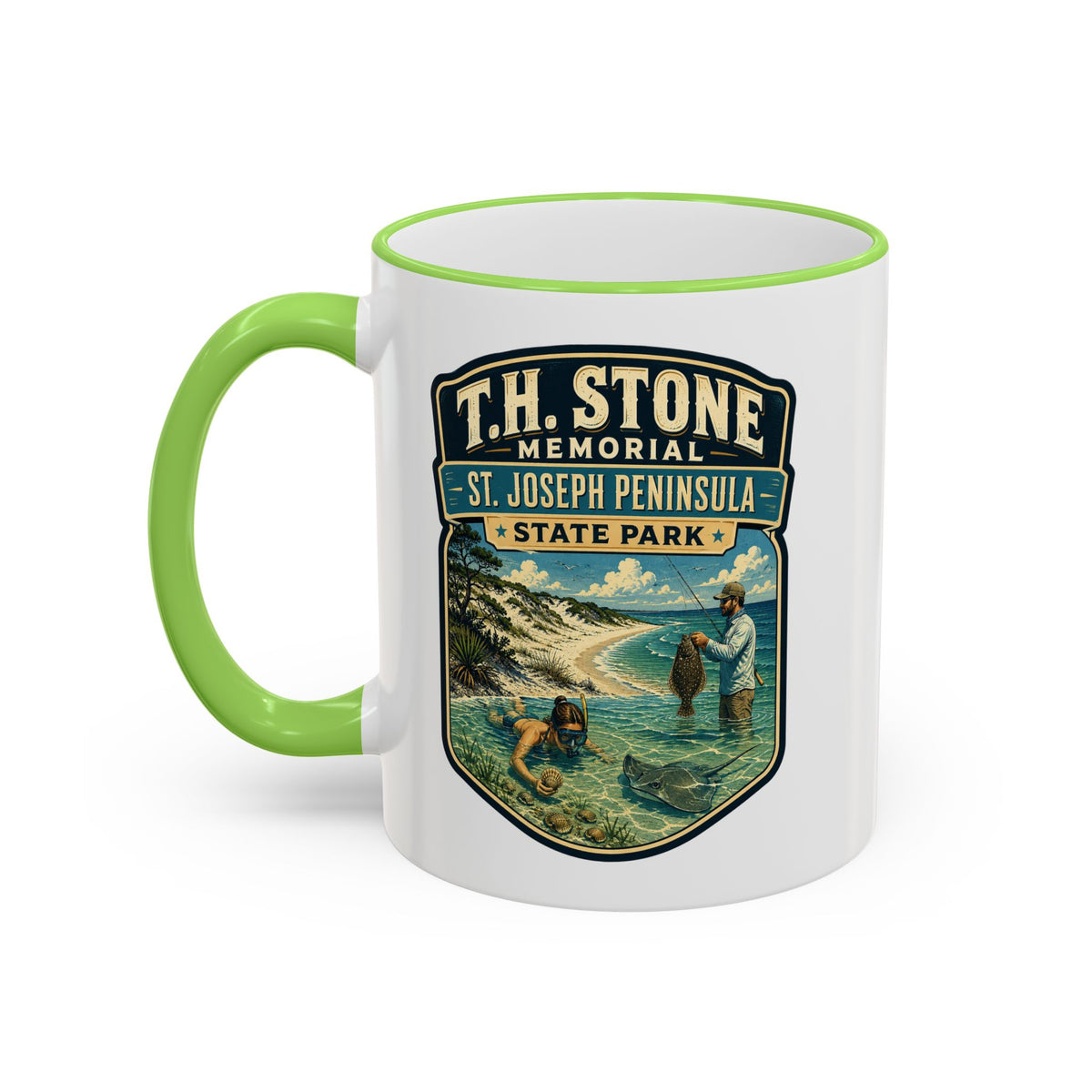 T.H. Stone Memorial Mug — Accent Rim & Handle 11oz/15oz