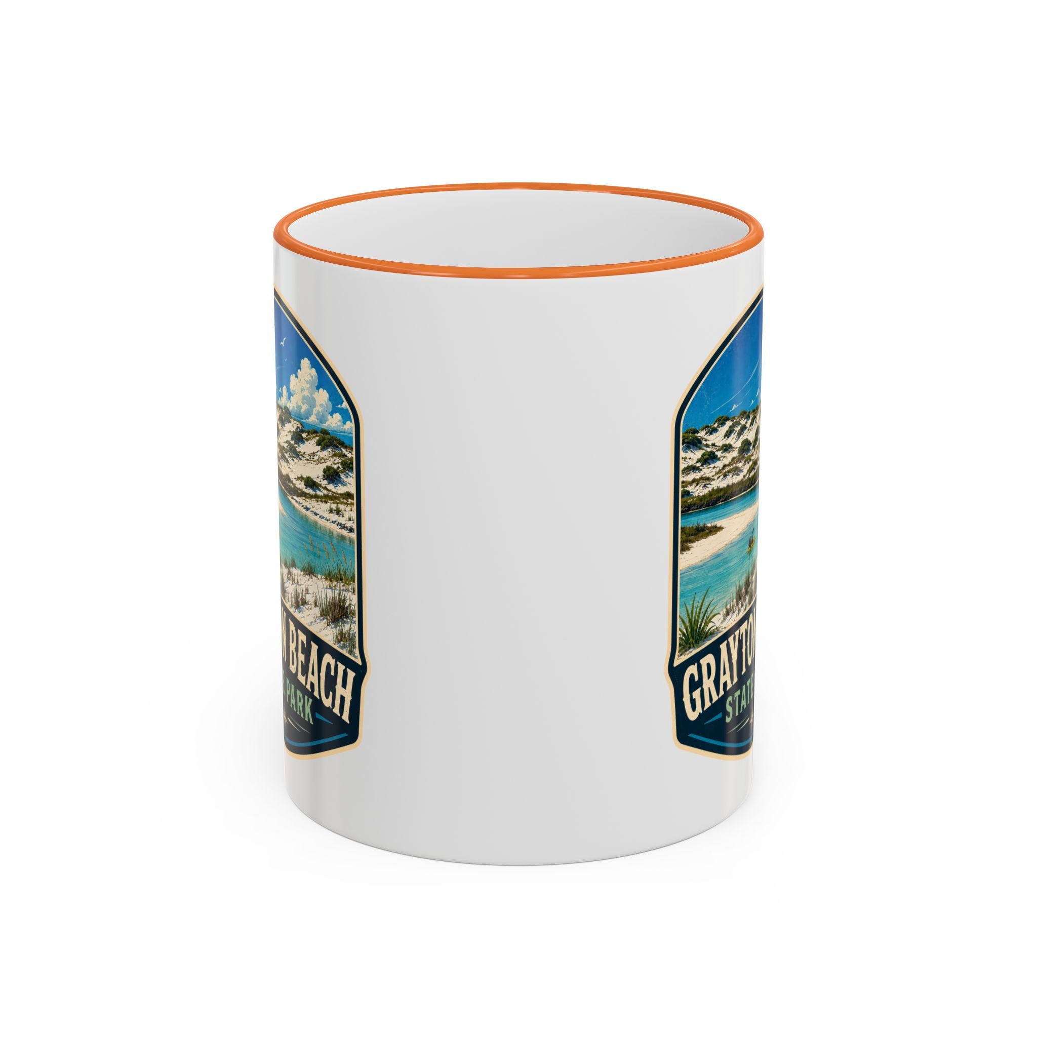 Grayton Beach Vintage Mug — Accent Rim & Handle 11oz/15oz