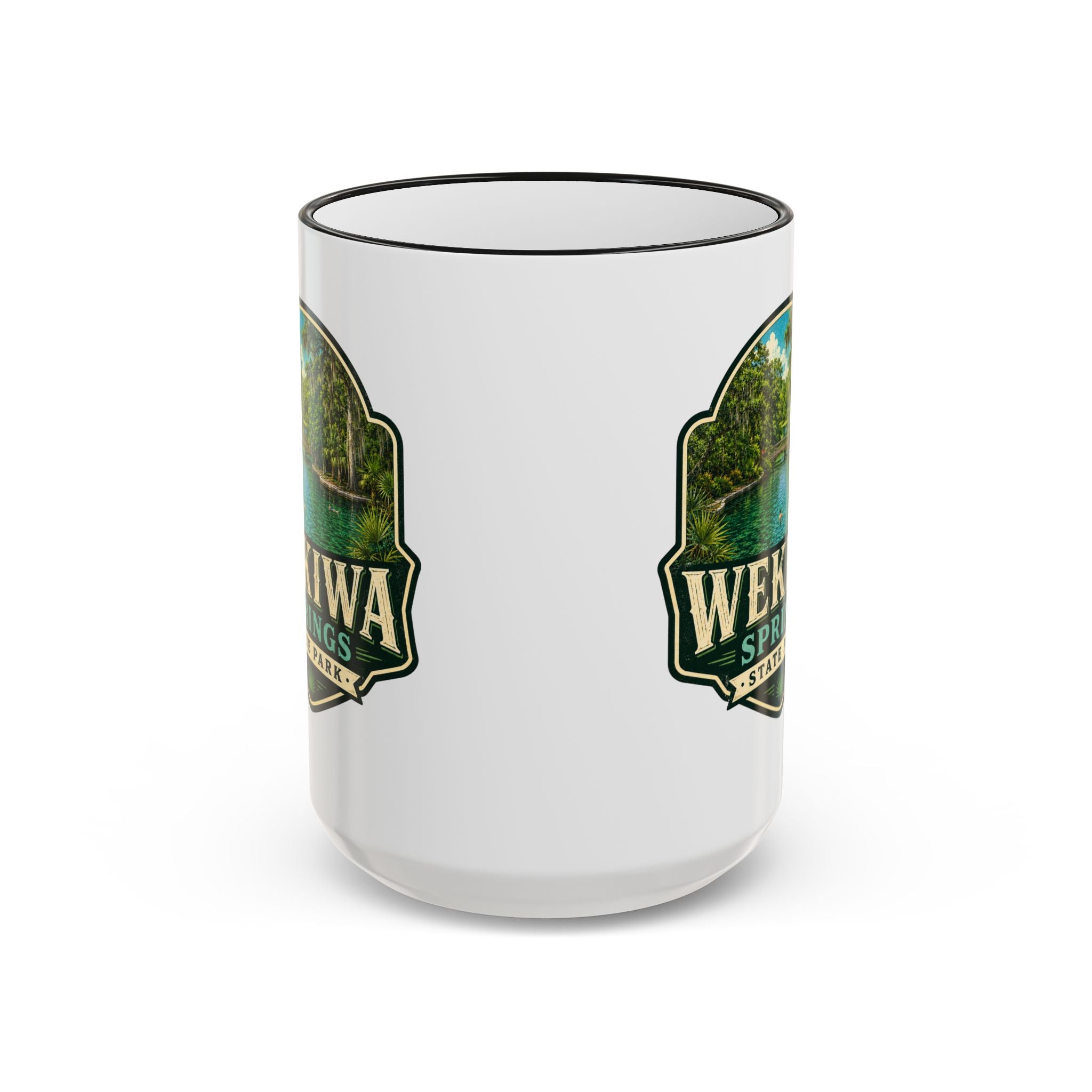 Wekiwa Springs Vintage Mug — Accent Rim & Handle 11oz/15oz