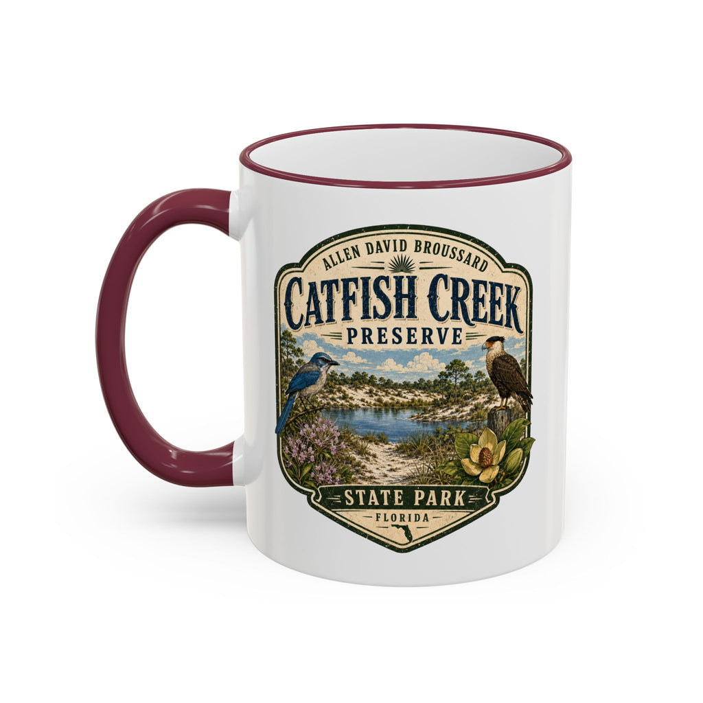 Catfish Creek Vintage Mug — Accent Rim & Handle 11oz/15oz