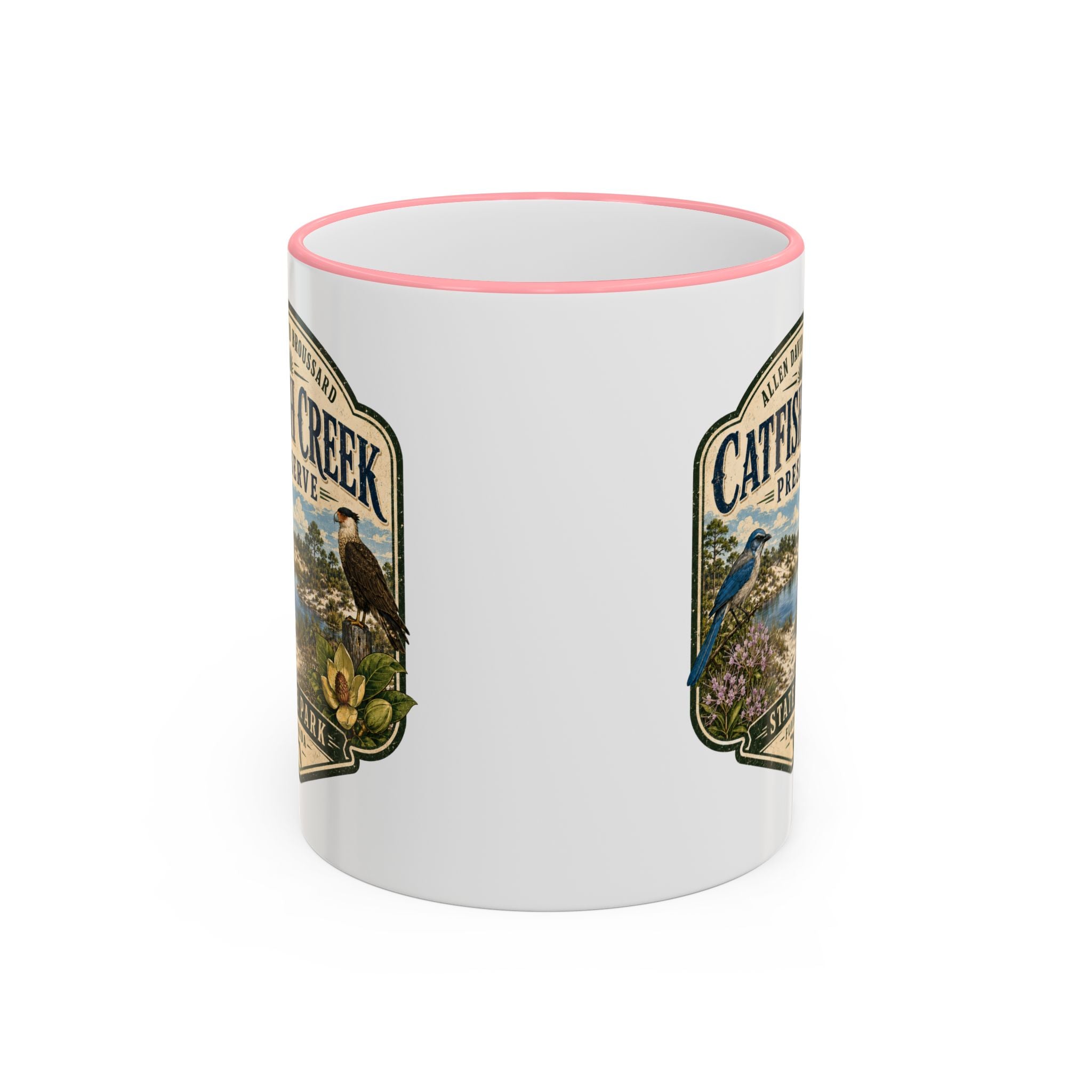 Catfish Creek Vintage Mug — Accent Rim & Handle 11oz/15oz