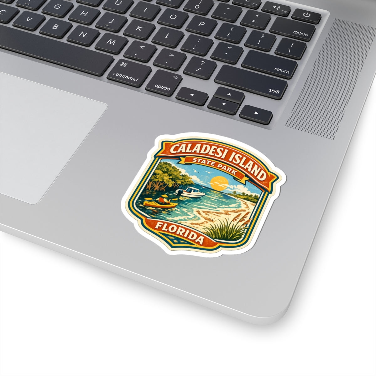 Caladesi Island State Park Florida Sticker — Retro Beach Badge Kiss-Cut