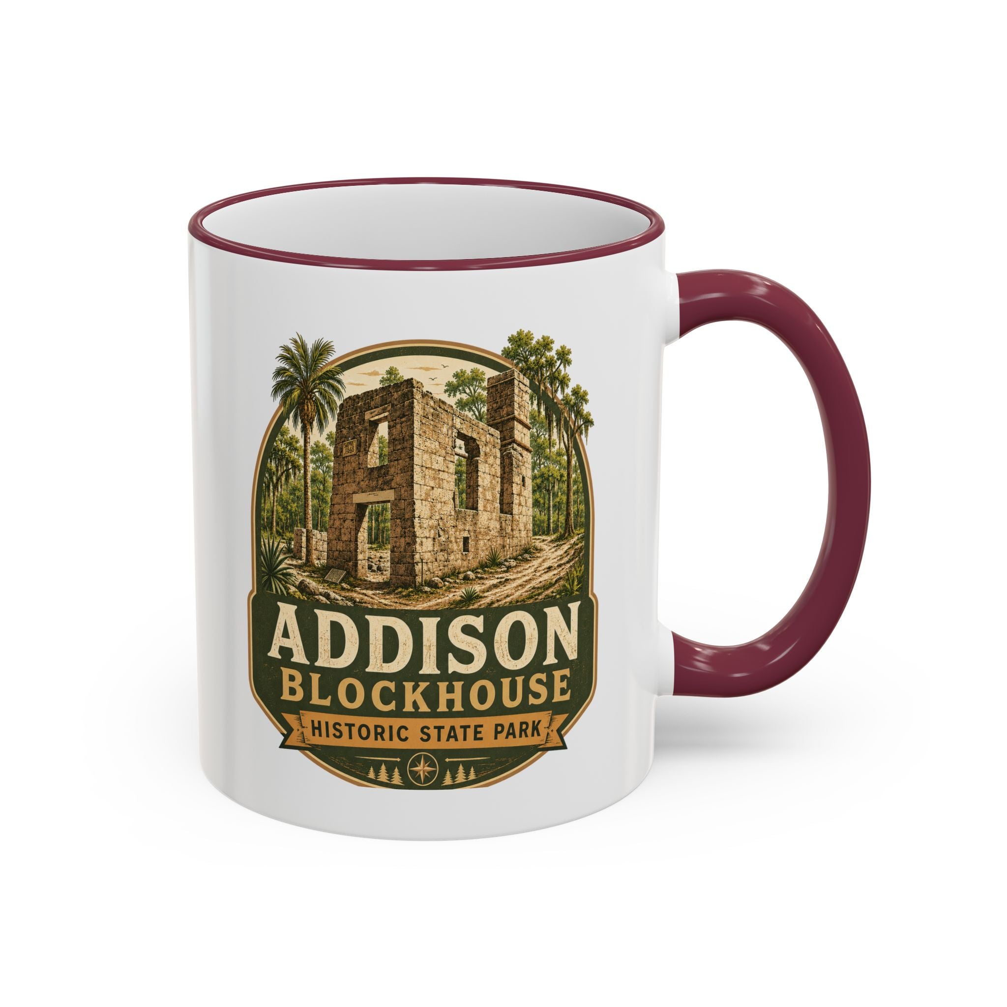 Addison Blockhouse Vintage Mug — Accent Rim & Handle 11oz/15oz