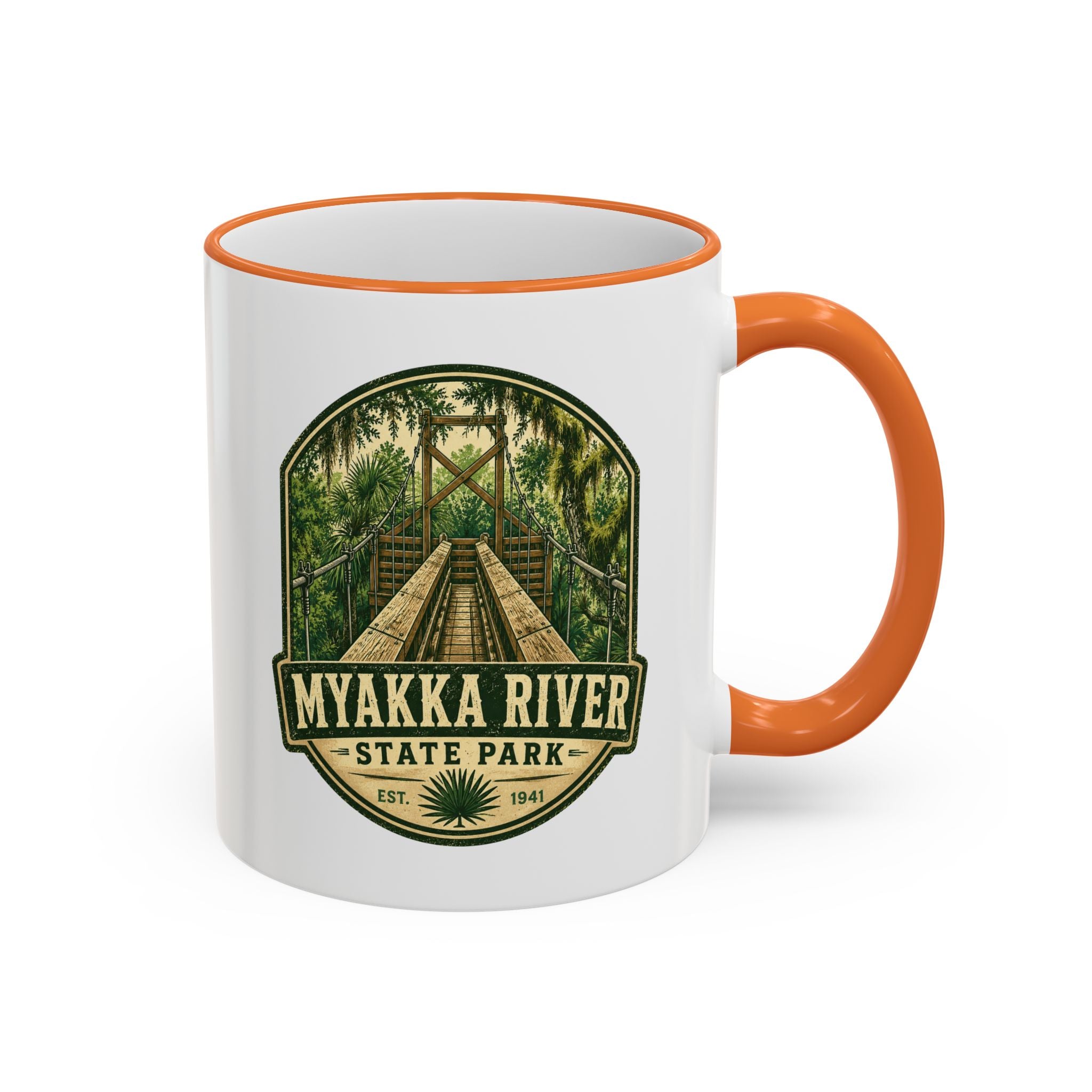 Myakka River Vintage Mug — Accent Rim & Handle 11oz/15oz