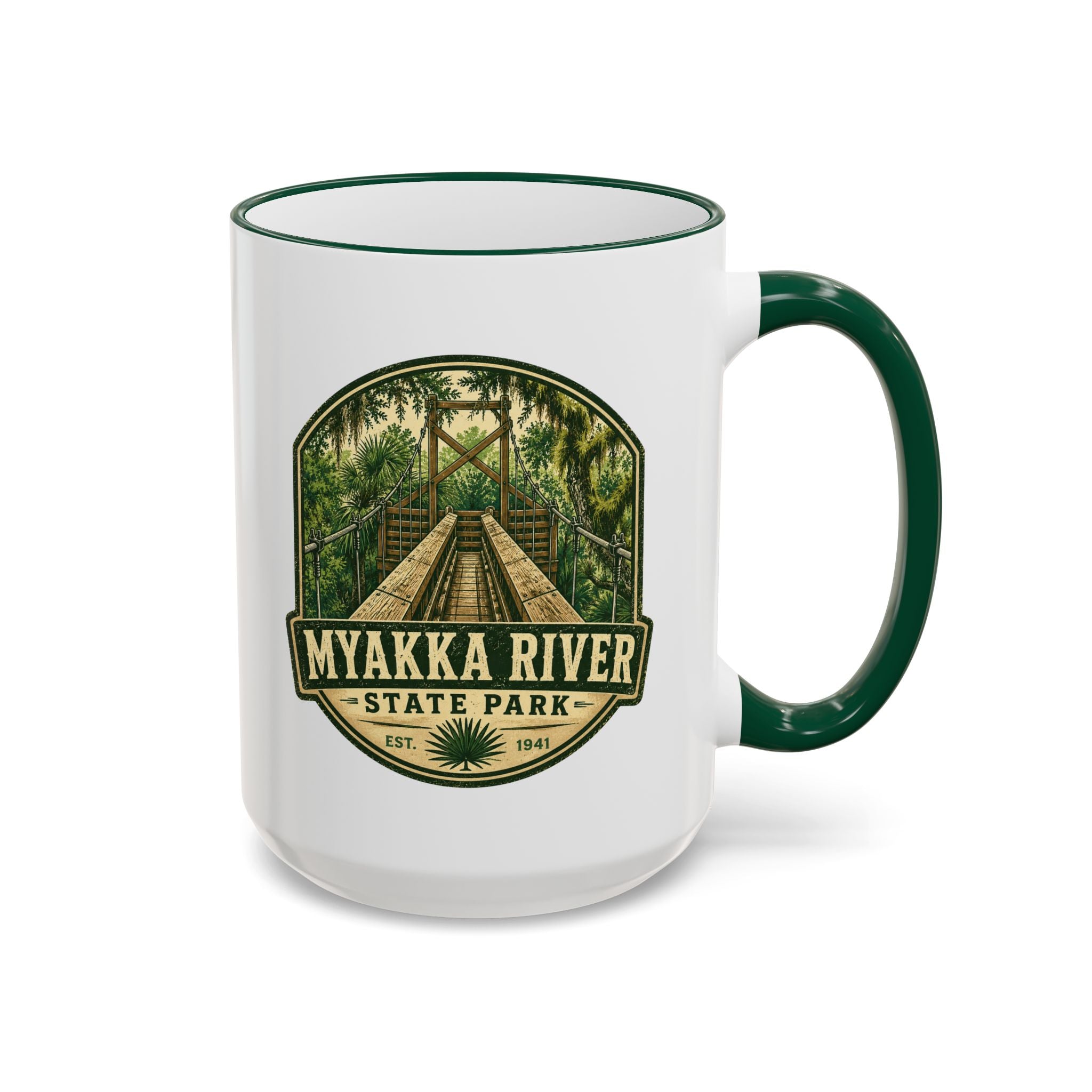 Myakka River Vintage Mug — Accent Rim & Handle 11oz/15oz
