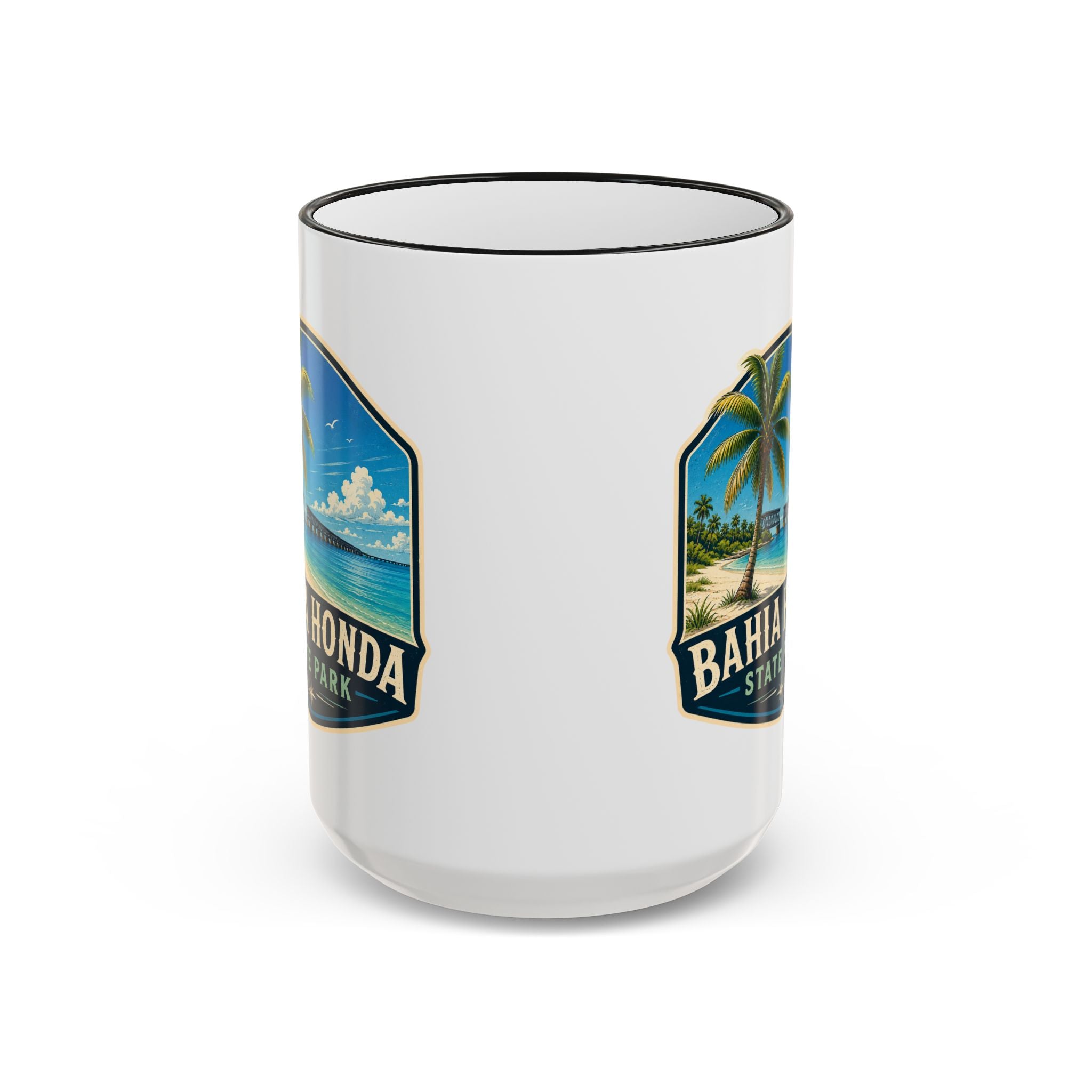 Bahia Honda Vintage Mug — Accent Rim & Handle 11oz/15oz