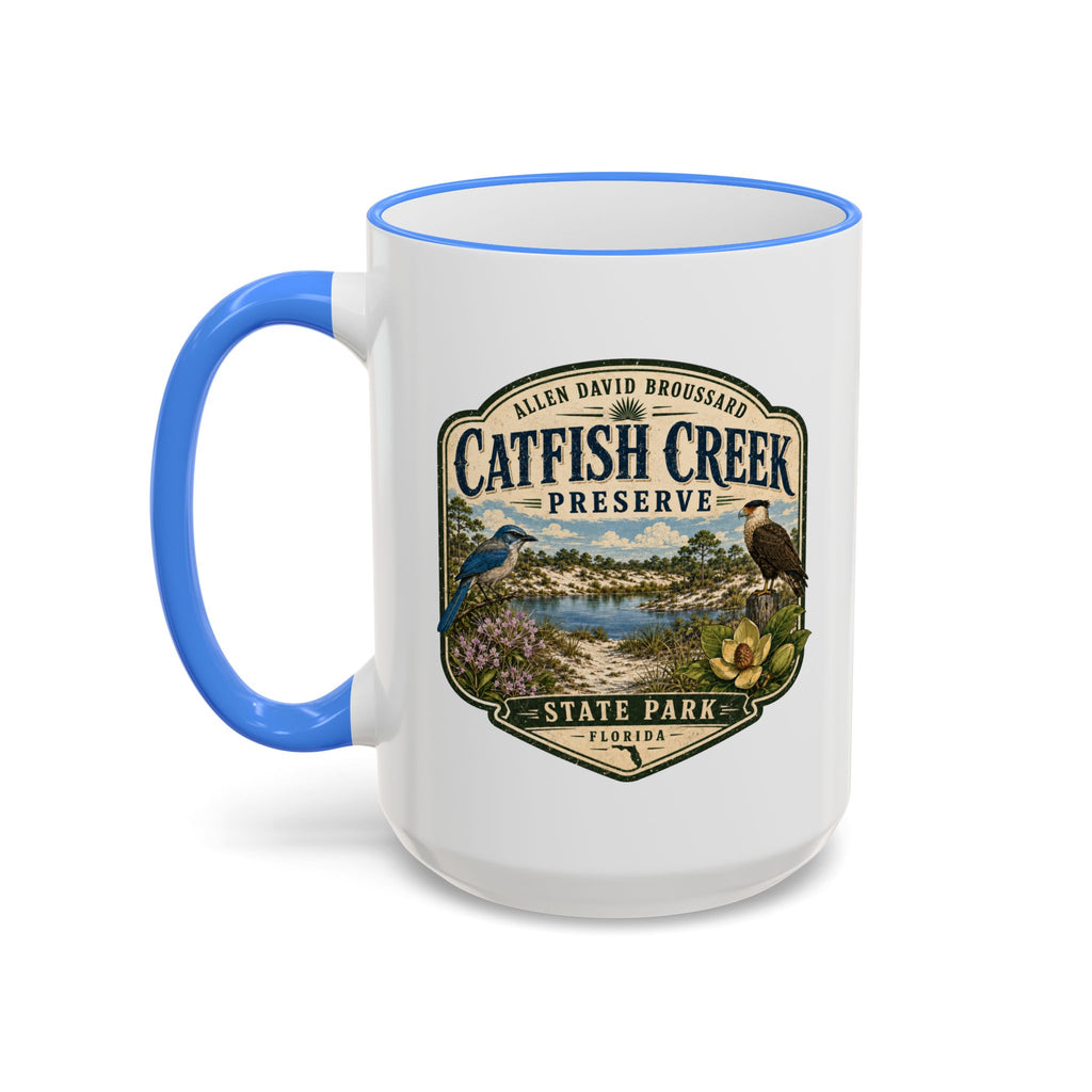 Catfish Creek Vintage Mug — Accent Rim & Handle 11oz/15oz