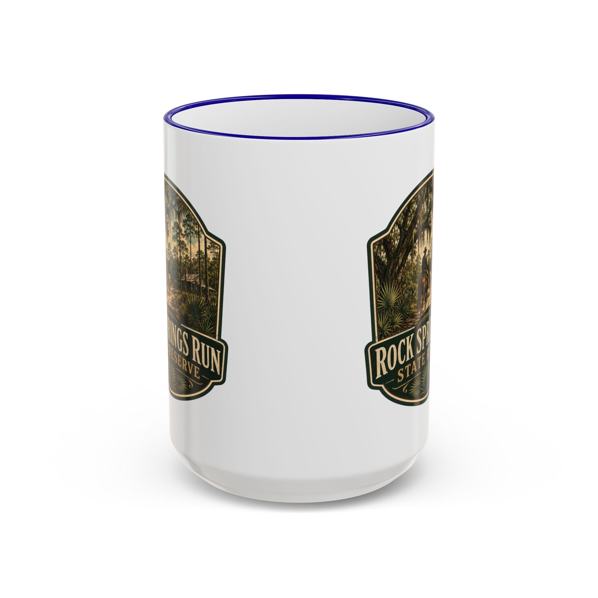 Rock Springs Run Vintage Mug — Accent Rim & Handle 11oz/15oz