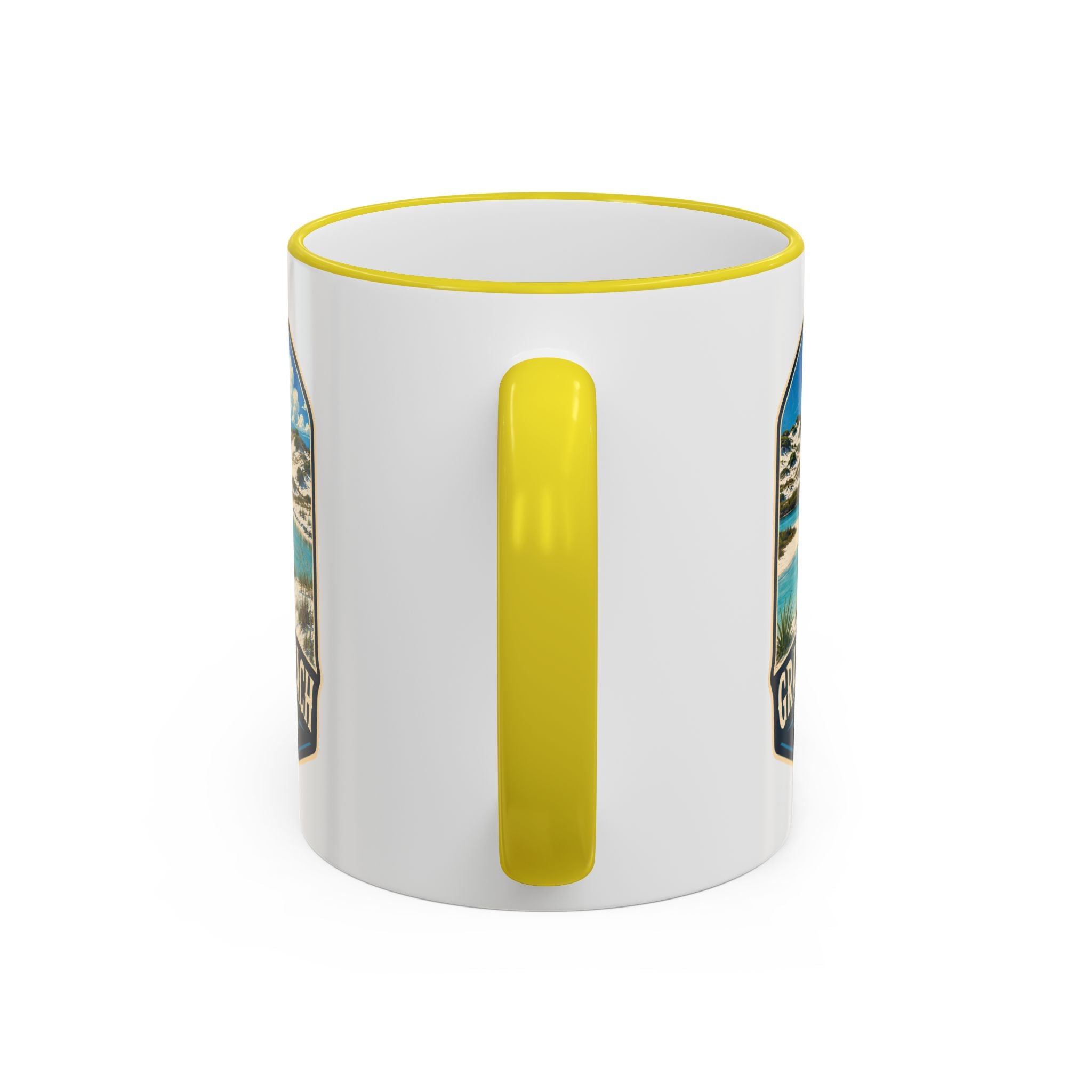 Grayton Beach Vintage Mug — Accent Rim & Handle 11oz/15oz