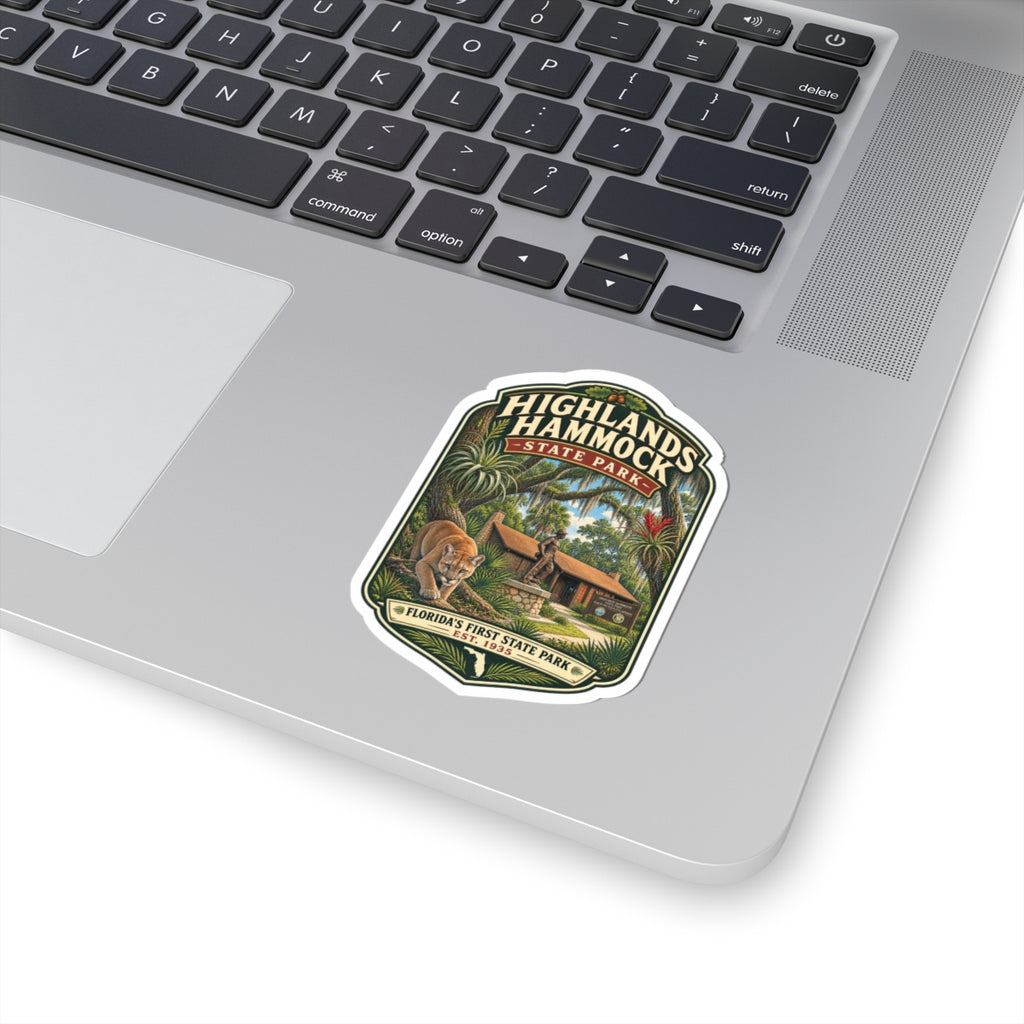 Highlands Hammock State Park Sticker — Retro Florida Park Badge ("Florida’s First State Park")