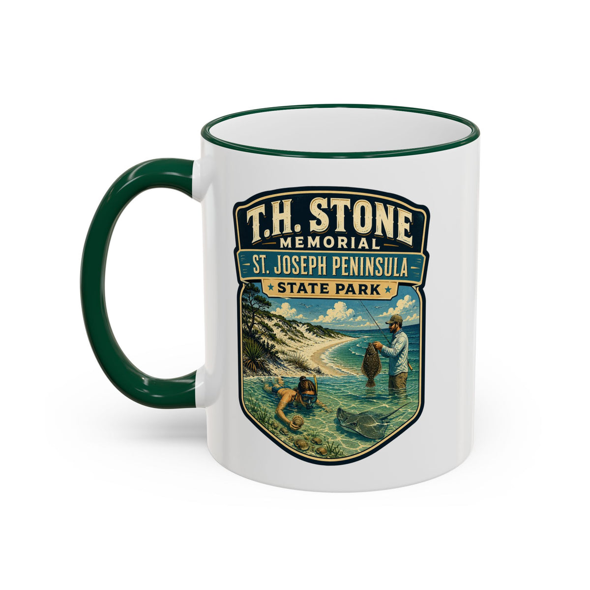T.H. Stone Memorial Mug — Accent Rim & Handle 11oz/15oz