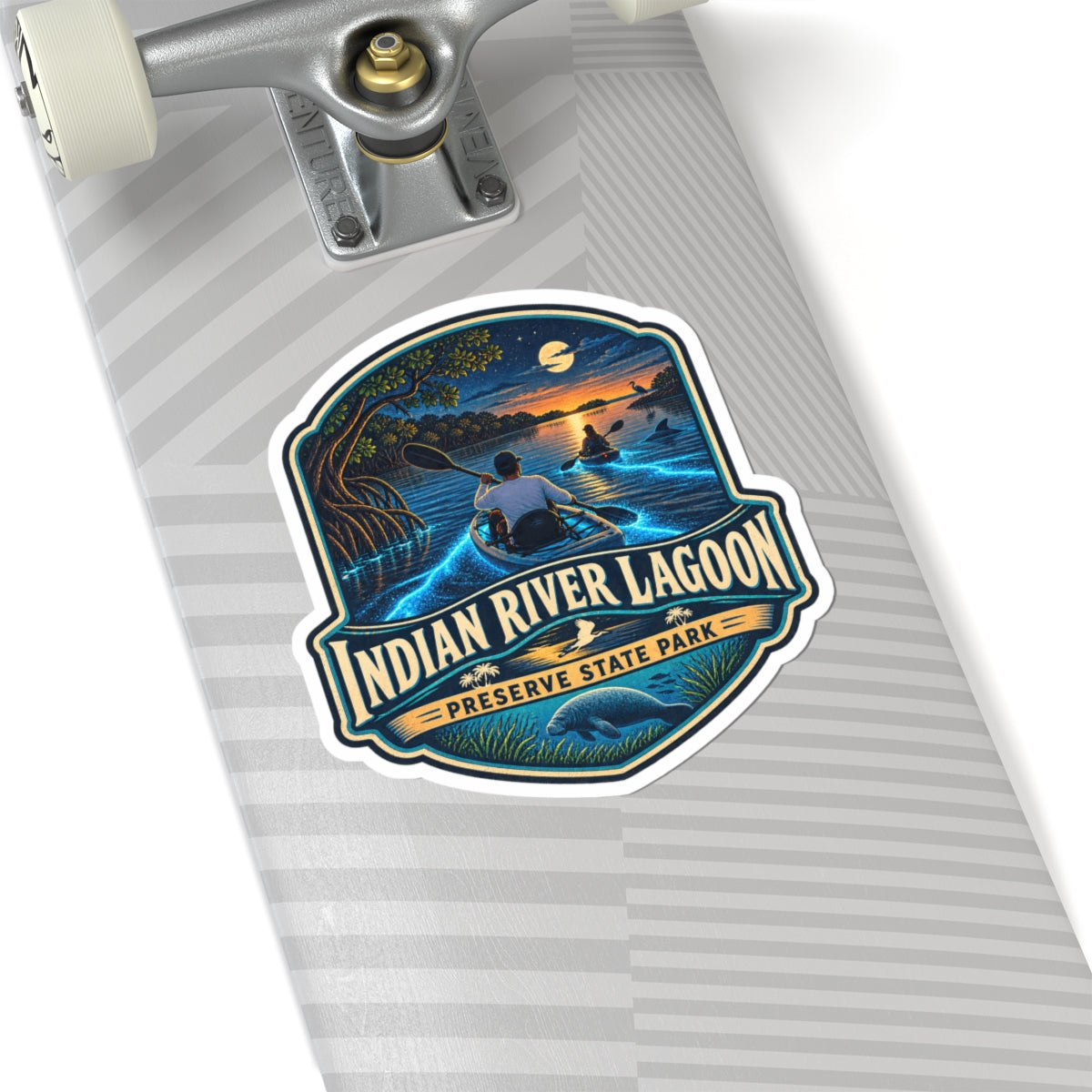 Indian River Lagoon Preserve State Park Kayak Sticker — Scenic Nature Park Decal