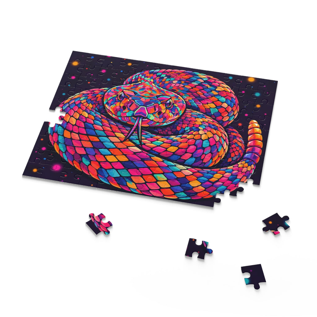 Rainbow Rattle Snake Jigsaw Puzzle (120/252/500 pcs)