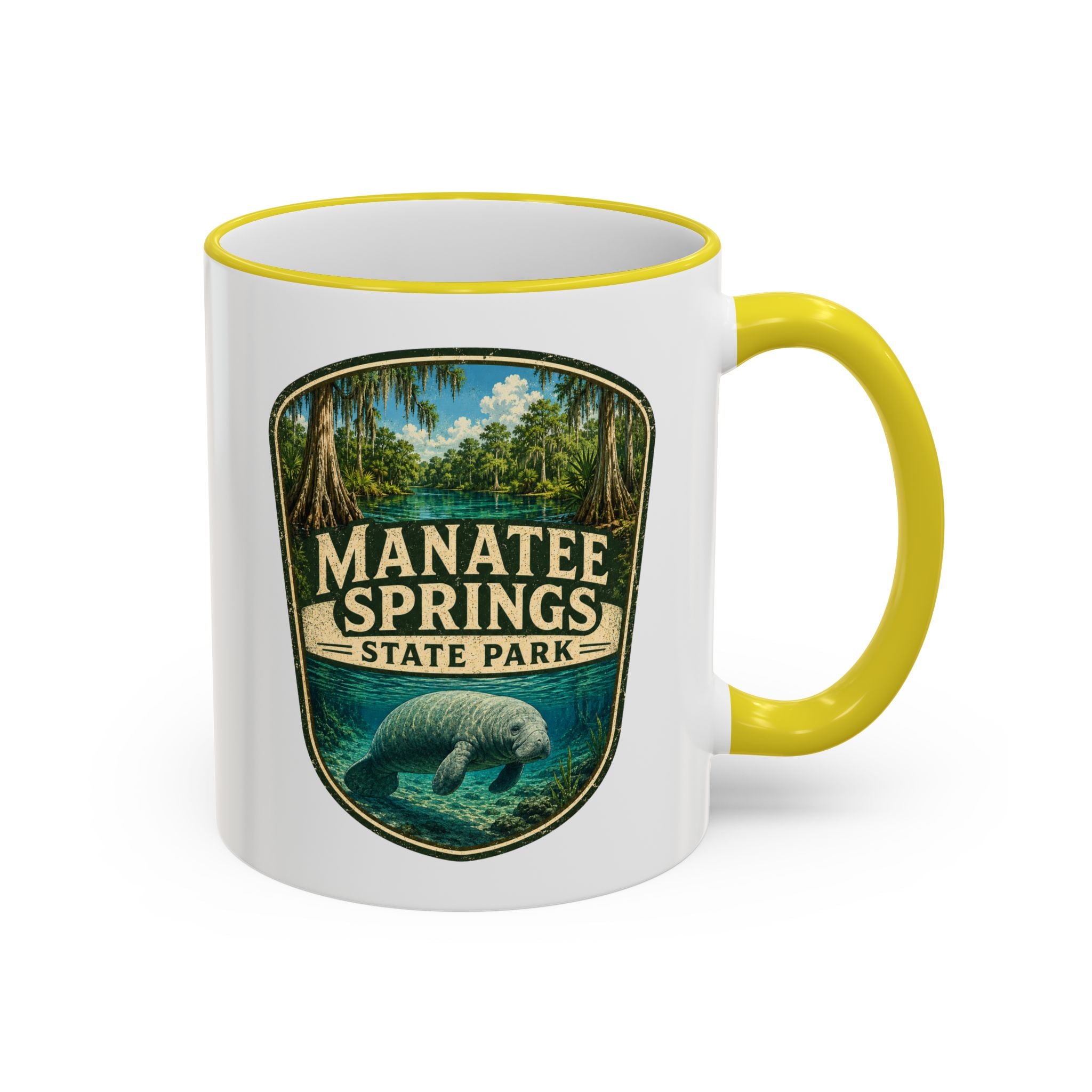 Manatee Springs Manatee Mug — Accent Rim & Handle 11oz/15oz