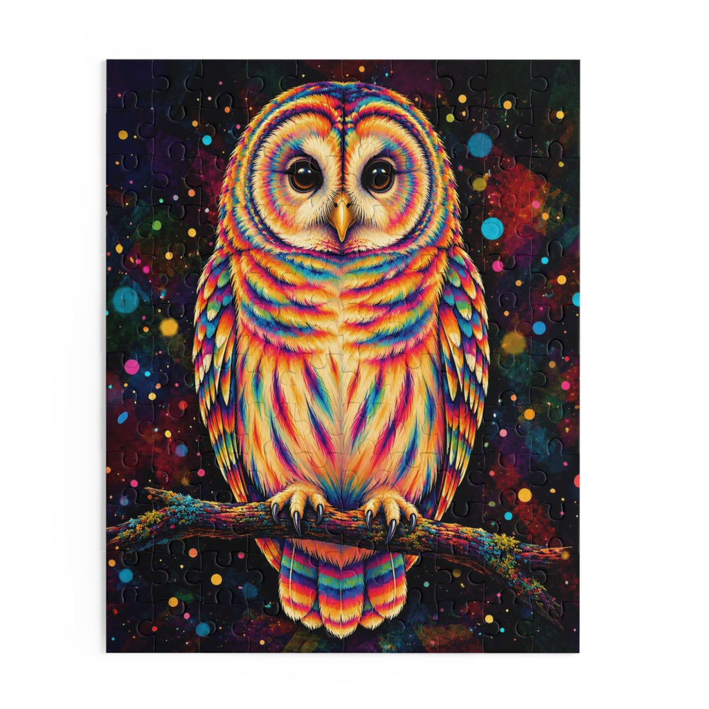 Rainbow Barred Owl Jigsaw Puzzle (120/252/500 pcs)