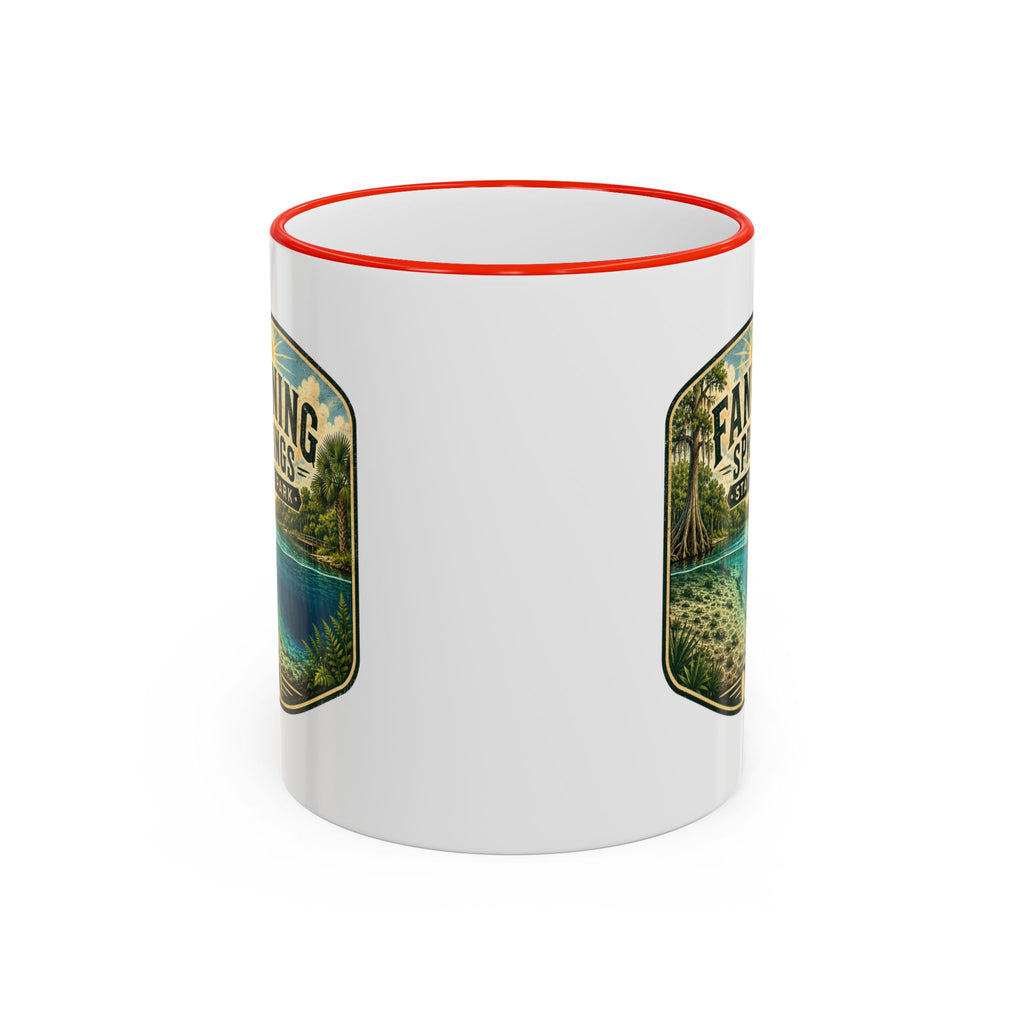 Fanning Springs Vintage Mug — Accent Rim & Handle 11oz/15oz