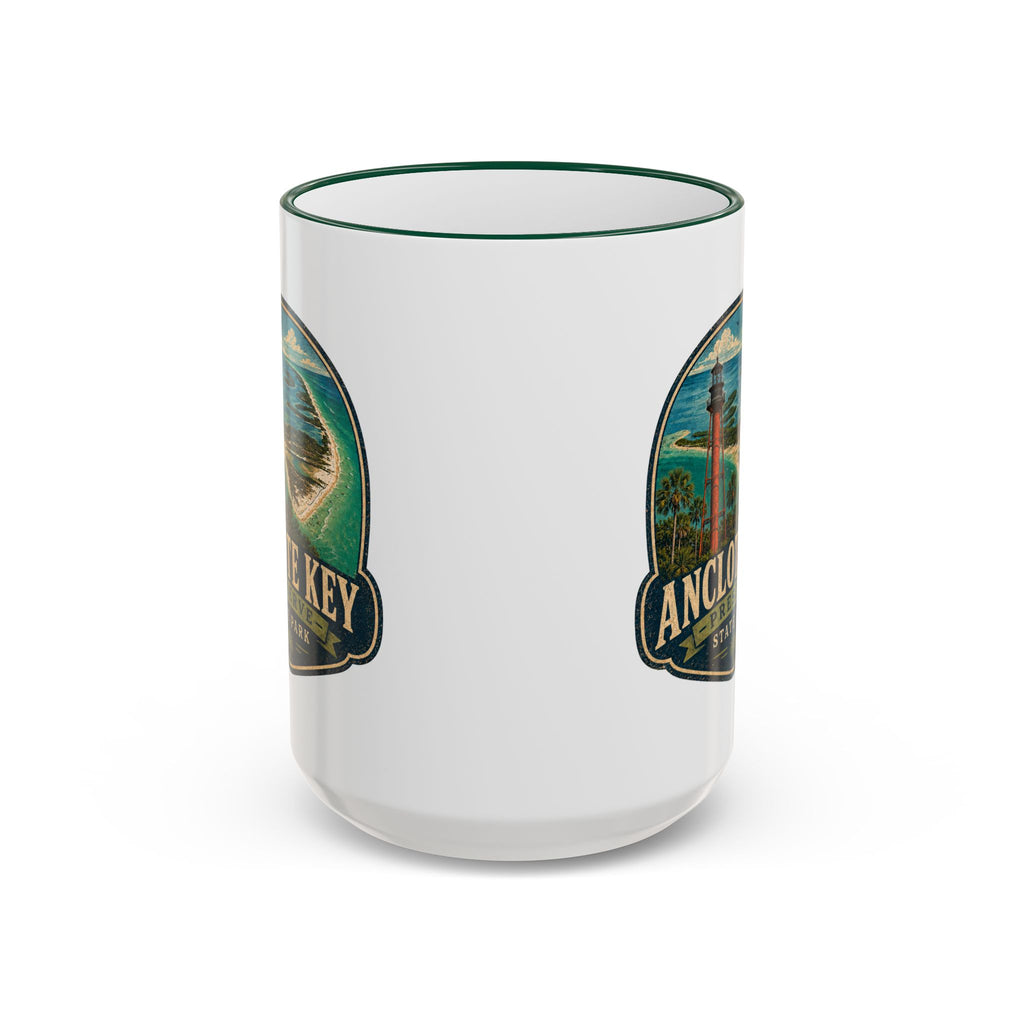 Anclote Key Vintage Mug — Accent Rim & Handle 11oz/15oz
