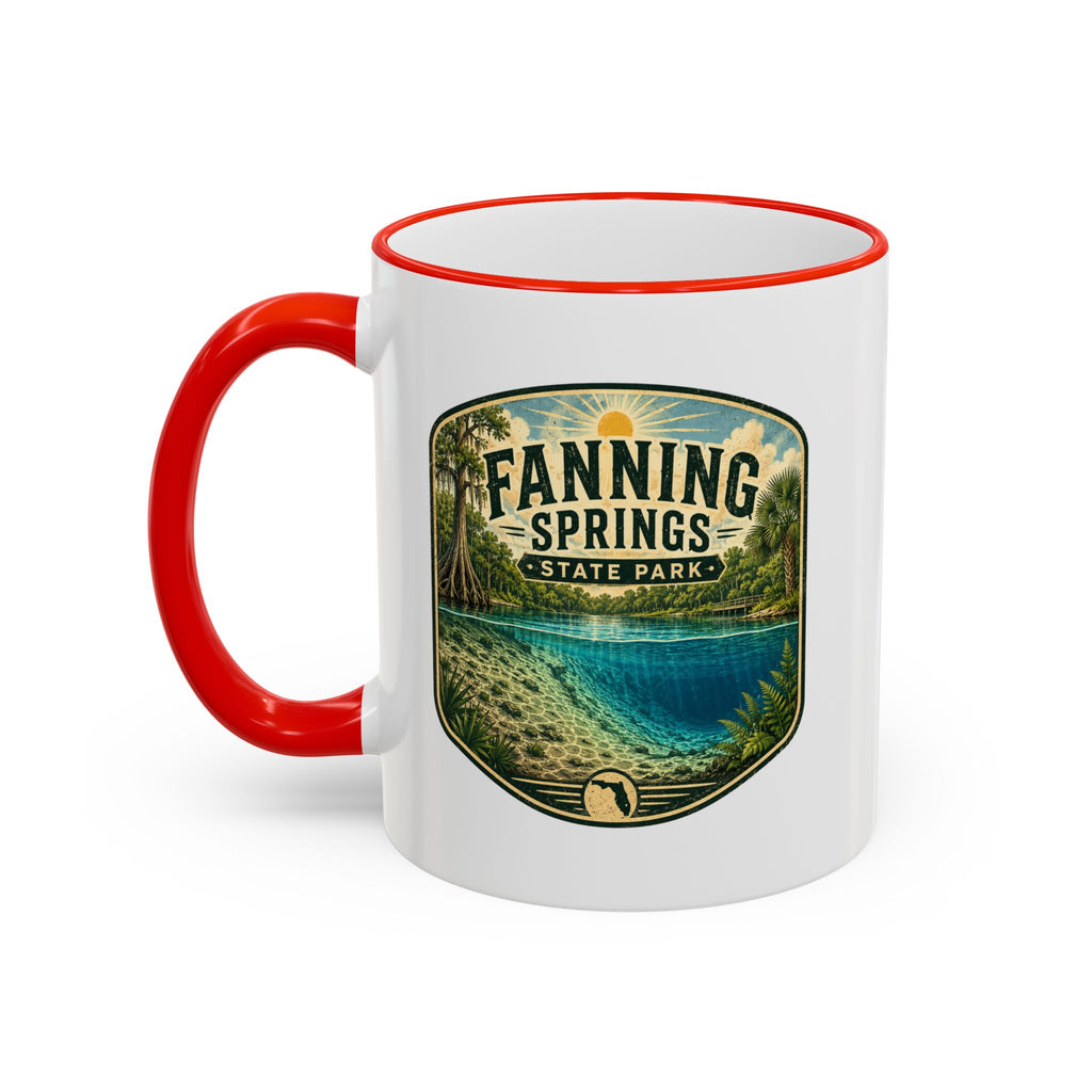 Fanning Springs Vintage Mug — Accent Rim & Handle 11oz/15oz