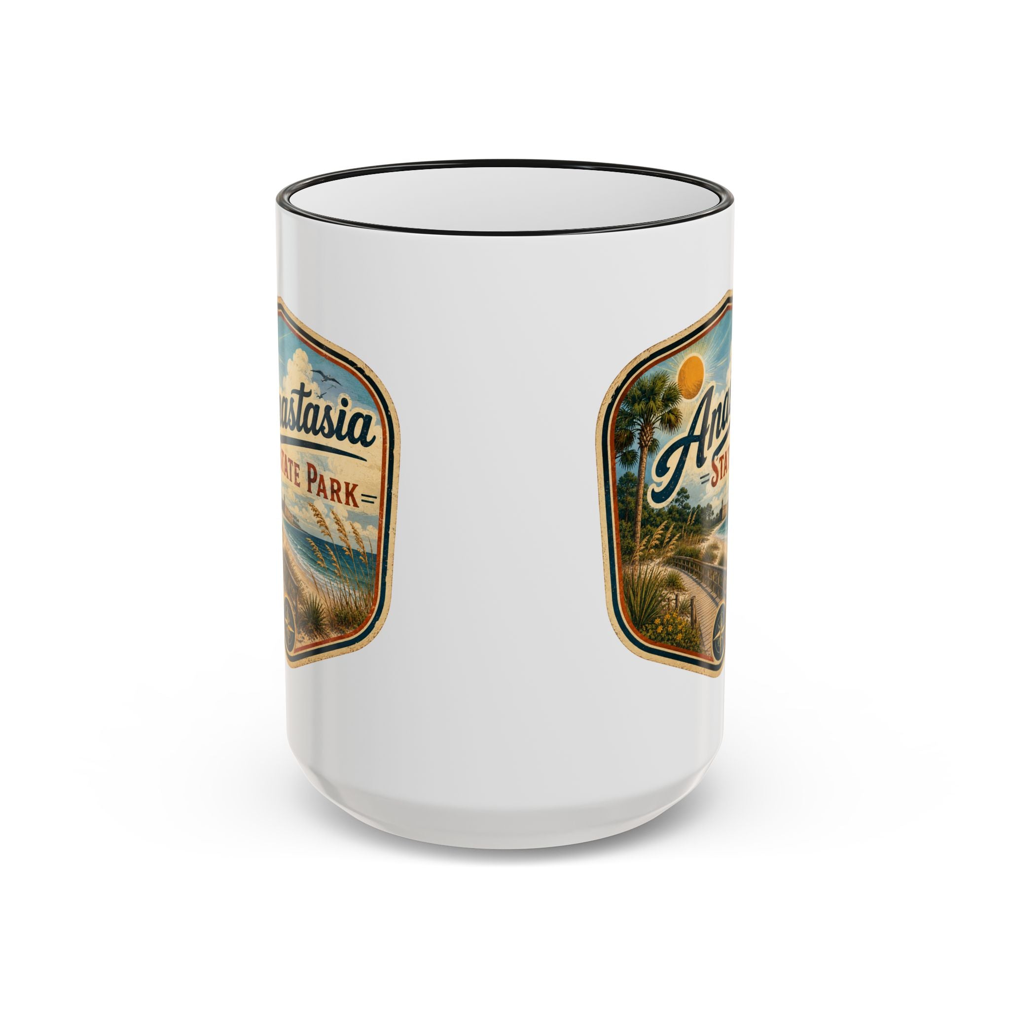 Anastasia Vintage Mug — Accent Rim & Handle 11oz/15oz