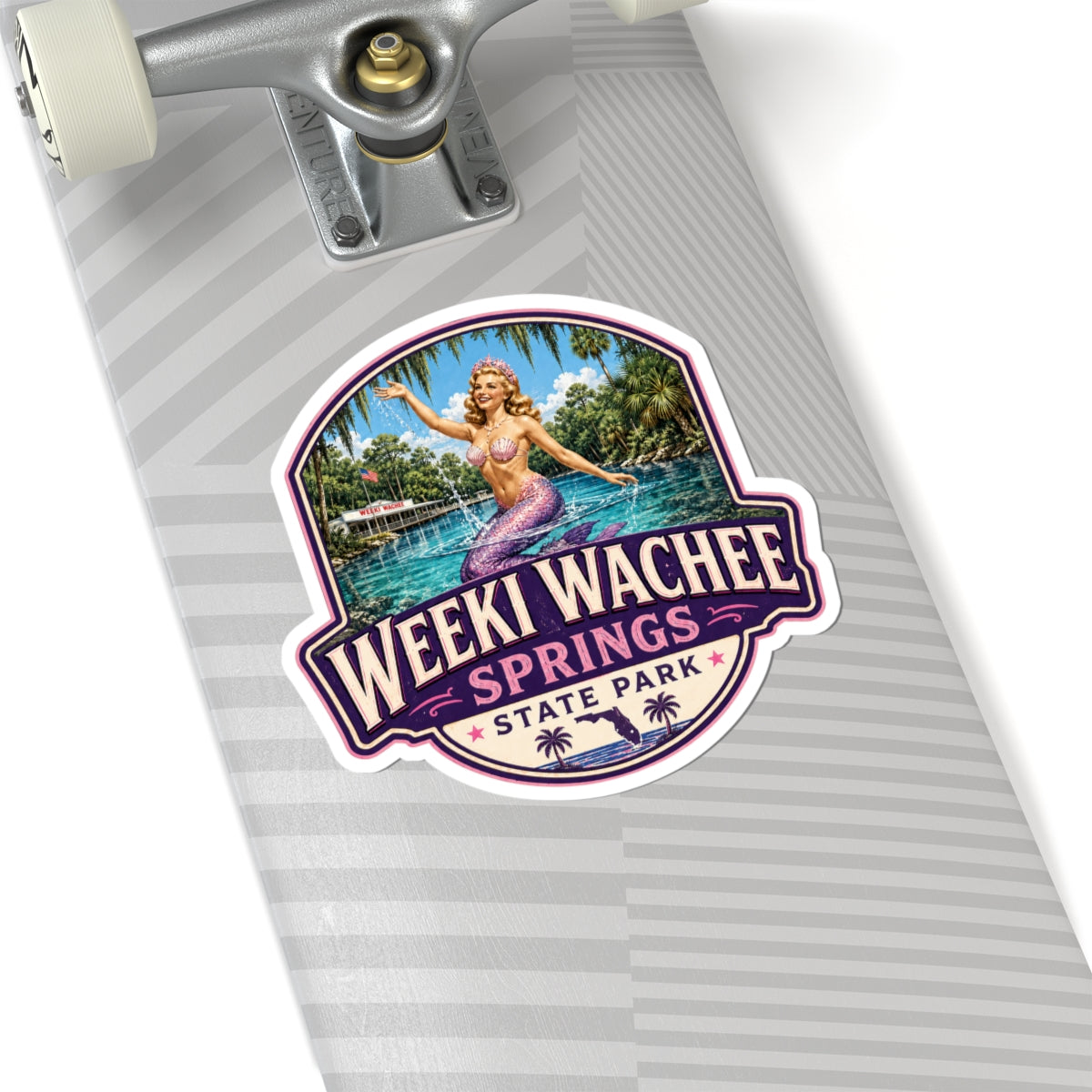 Weeki Wachee Springs State Park Mermaid Sticker — Vintage Florida Travel Decal