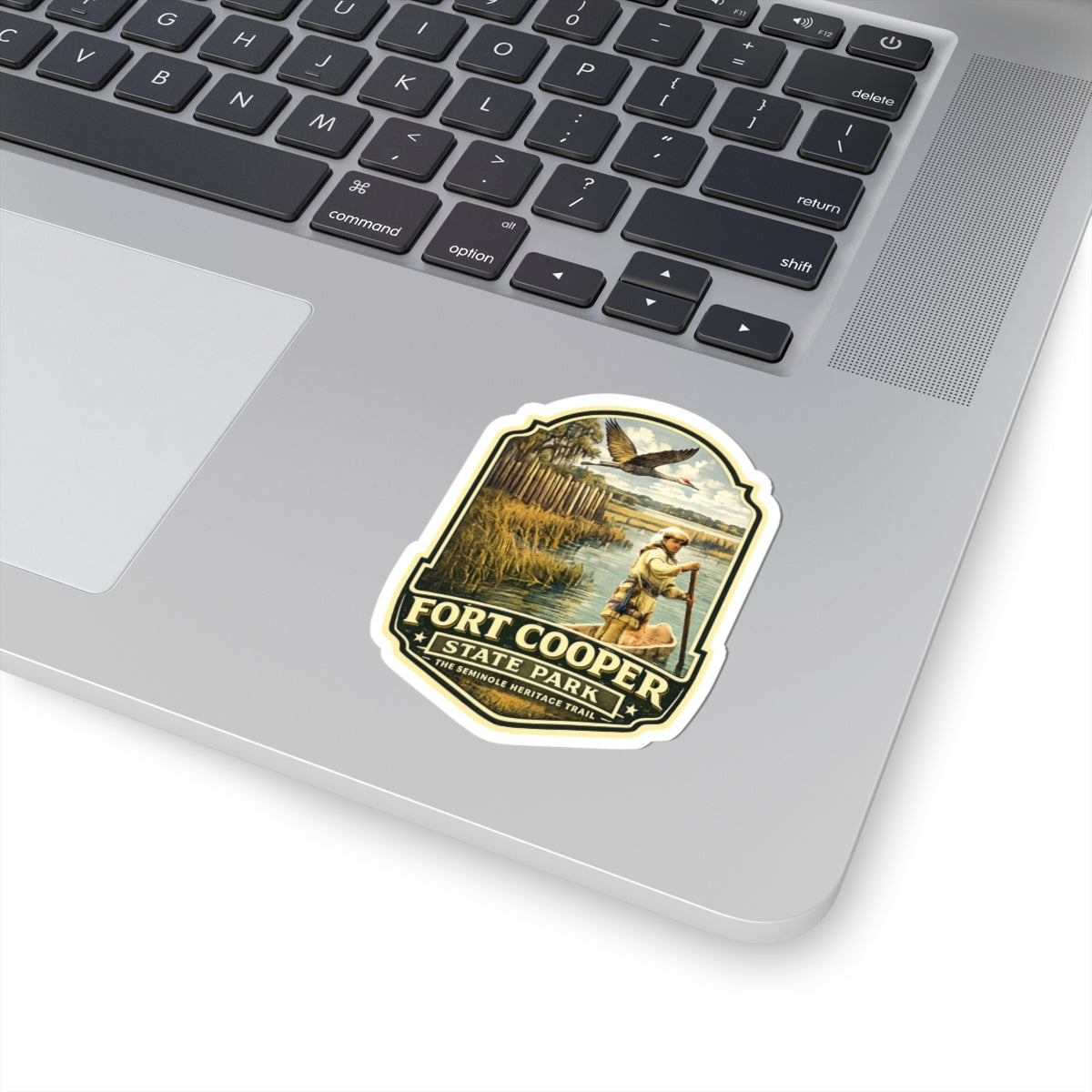 Fort Cooper State Park Vintage Travel Sticker — Kiss-Cut Park Badge