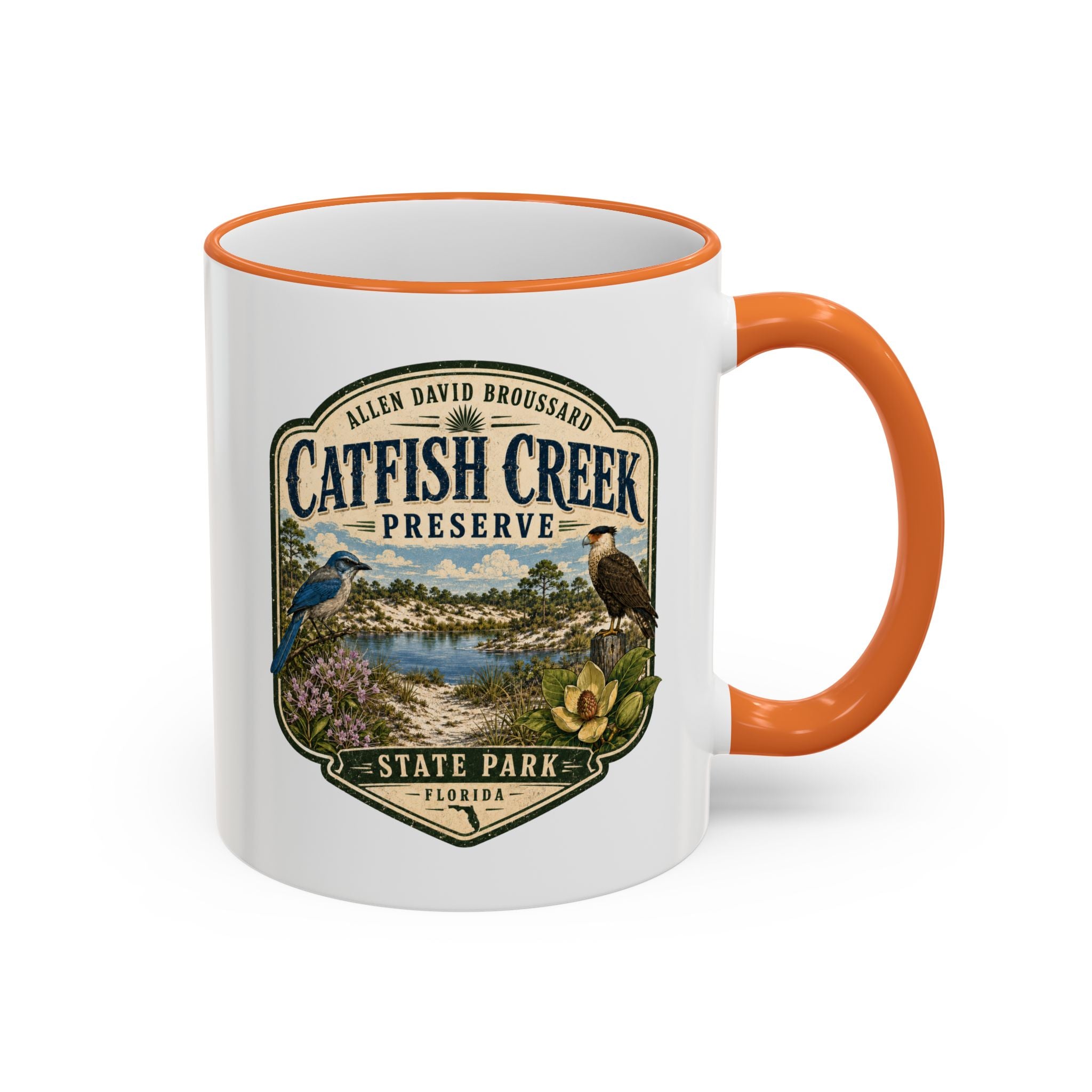 Catfish Creek Vintage Mug — Accent Rim & Handle 11oz/15oz