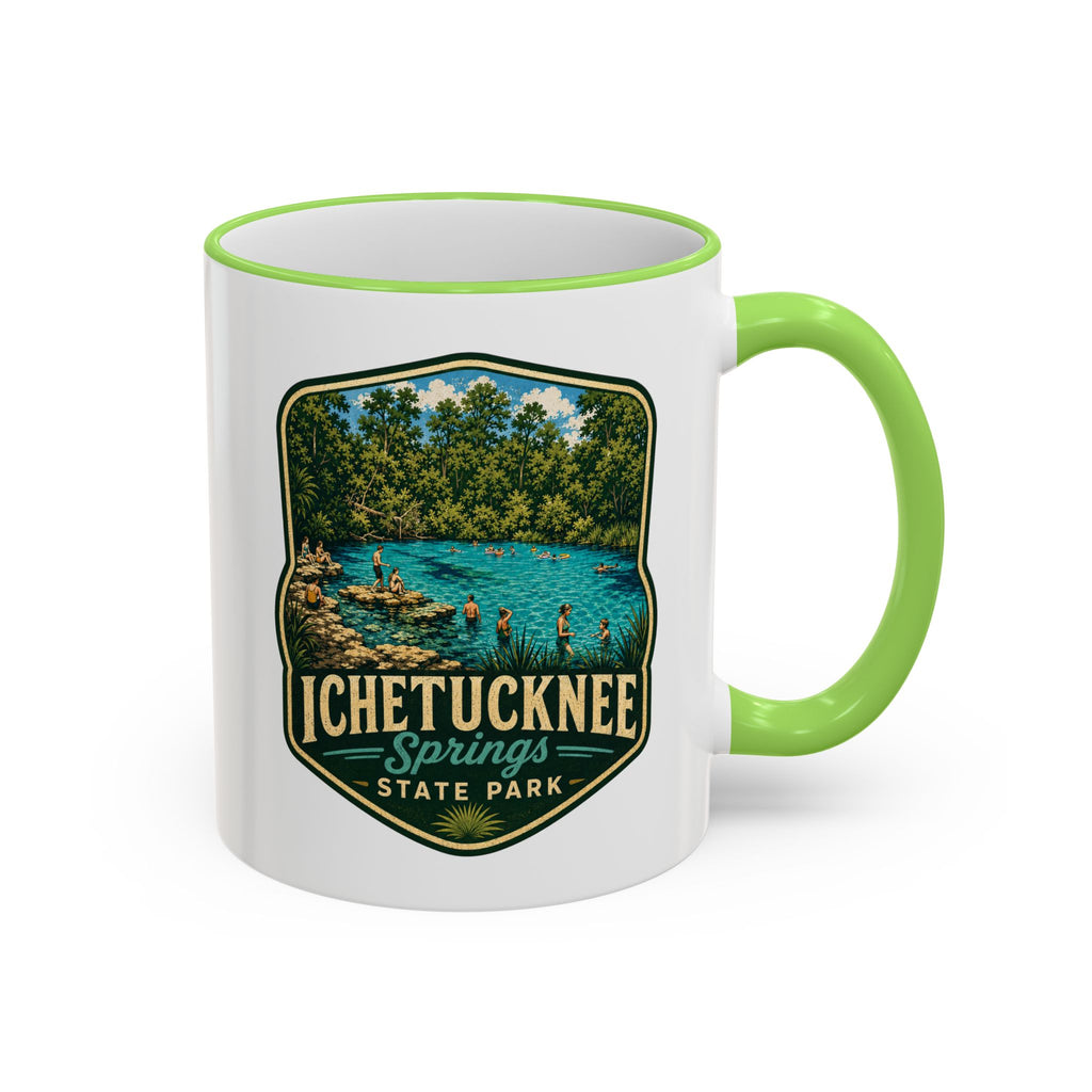 Ichetucknee Springs Vintage Mug — Accent Rim & Handle 11oz/15oz