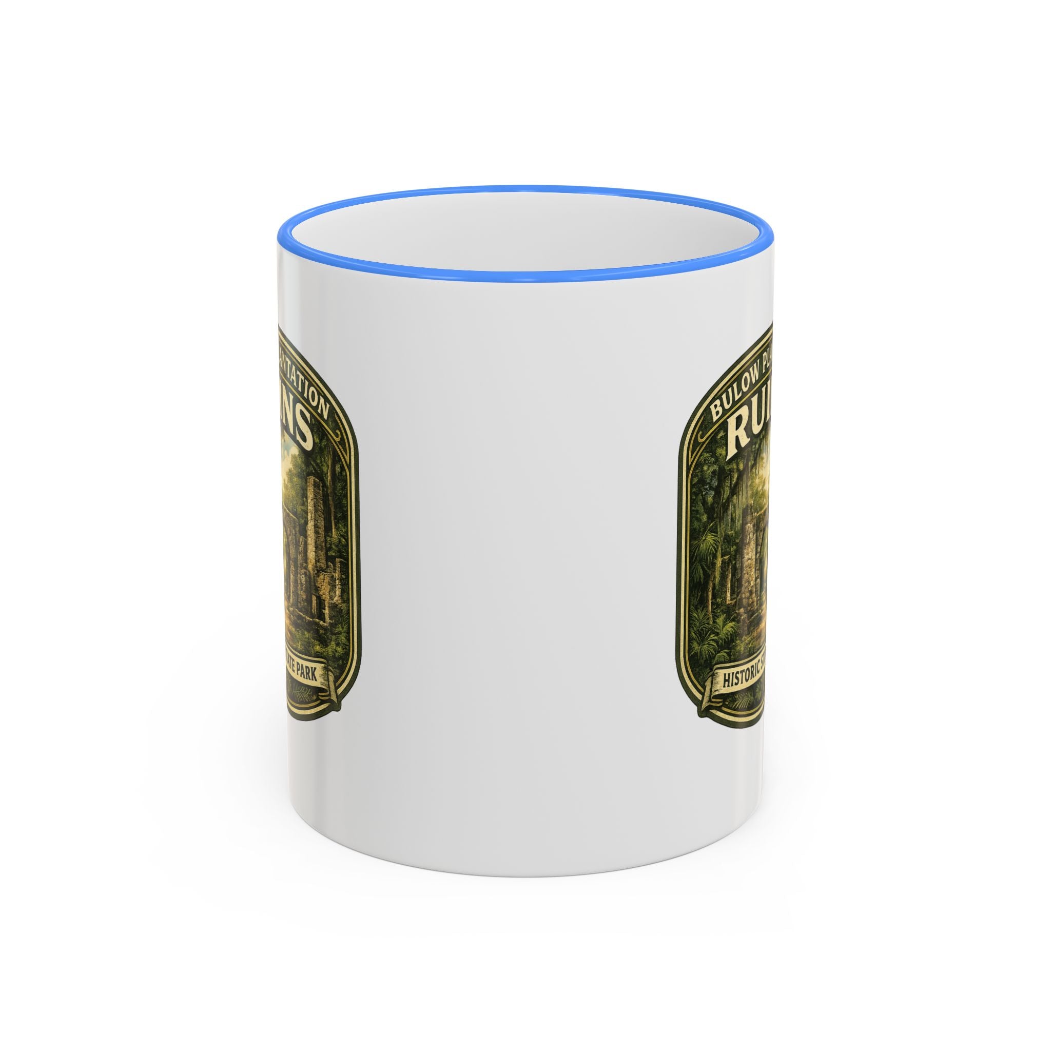 Bulow Ruins Vintage Mug — Accent Rim & Handle 11oz/15oz