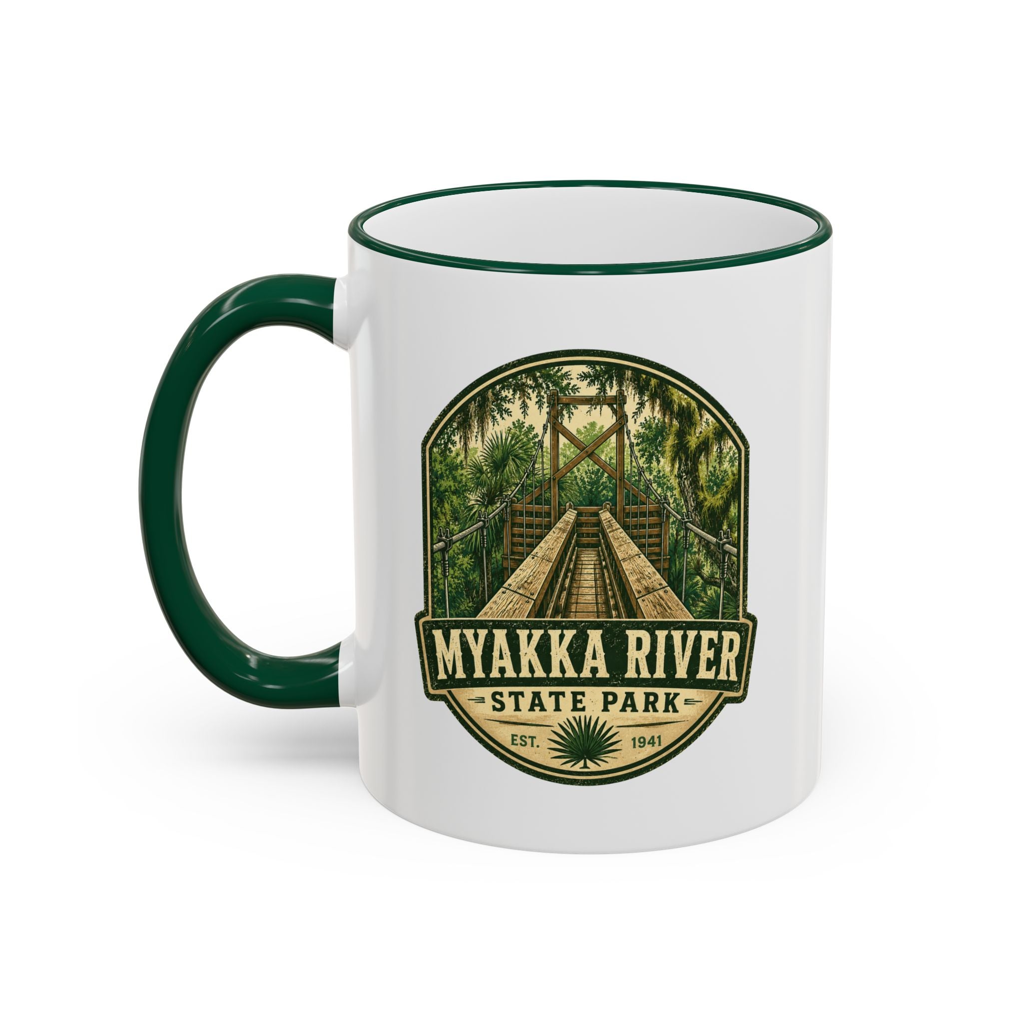 Myakka River Vintage Mug — Accent Rim & Handle 11oz/15oz
