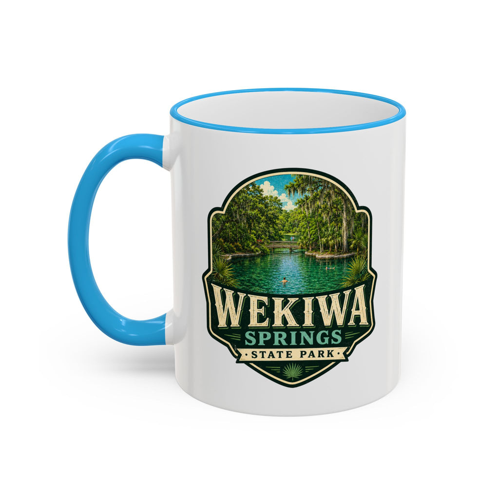 Wekiwa Springs Vintage Mug — Accent Rim & Handle 11oz/15oz