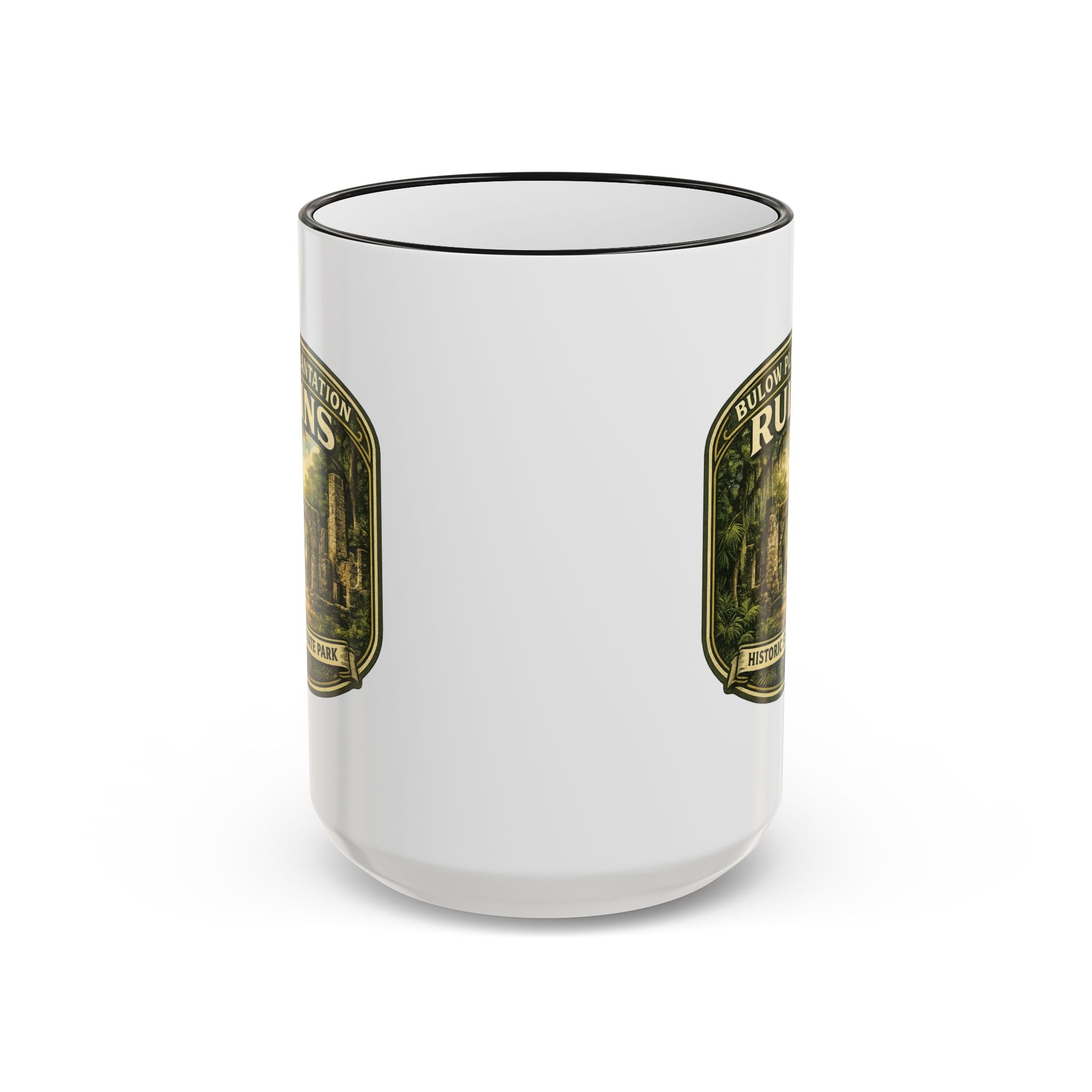 Bulow Ruins Vintage Mug — Accent Rim & Handle 11oz/15oz