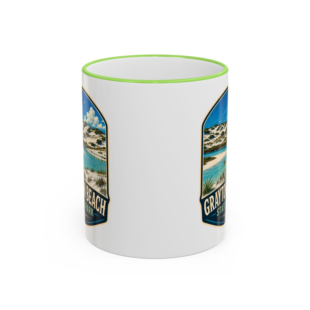 Grayton Beach Vintage Mug — Accent Rim & Handle 11oz/15oz