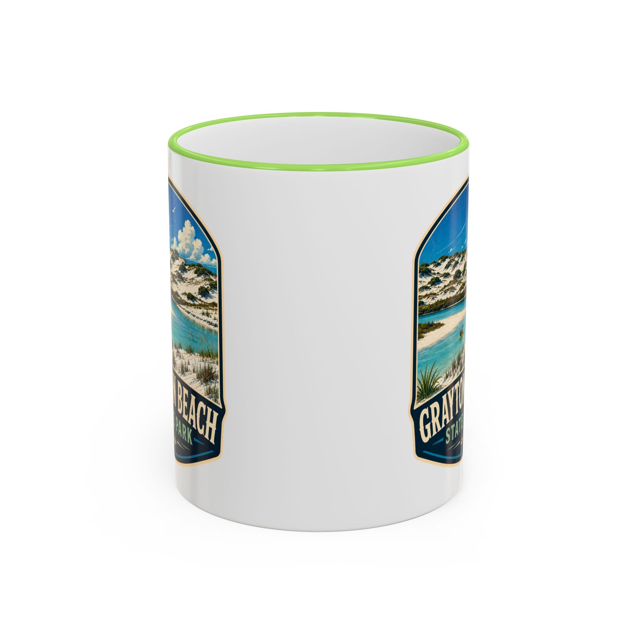 Grayton Beach Vintage Mug — Accent Rim & Handle 11oz/15oz