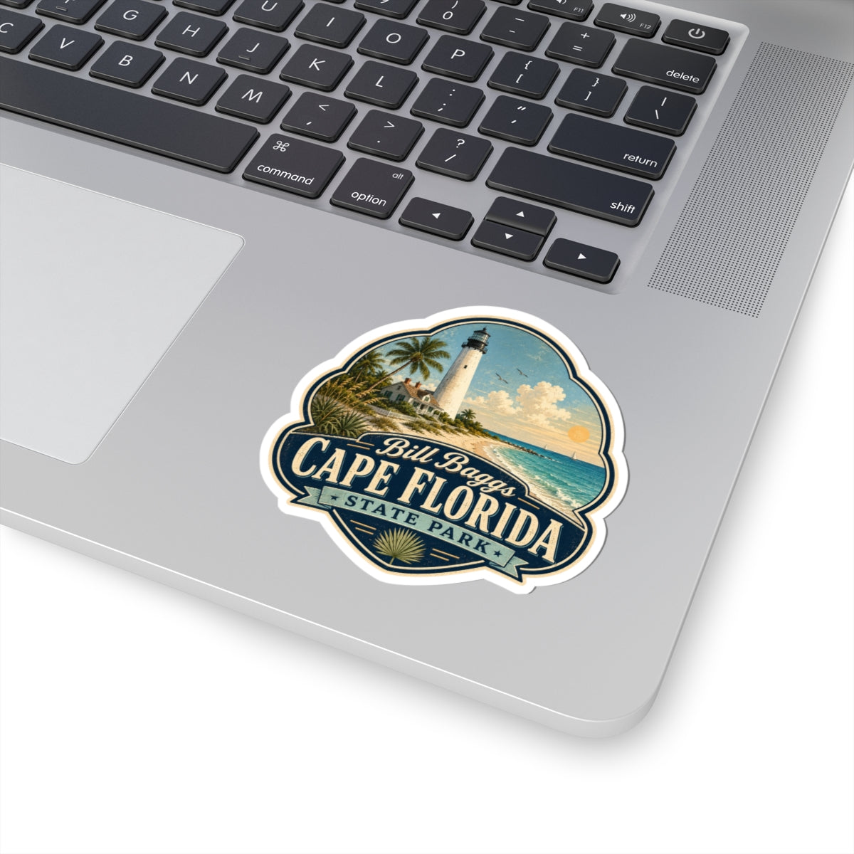 Bill Baggs Cape Florida State Park Lighthouse Sticker – Vintage Beach Travel Decal