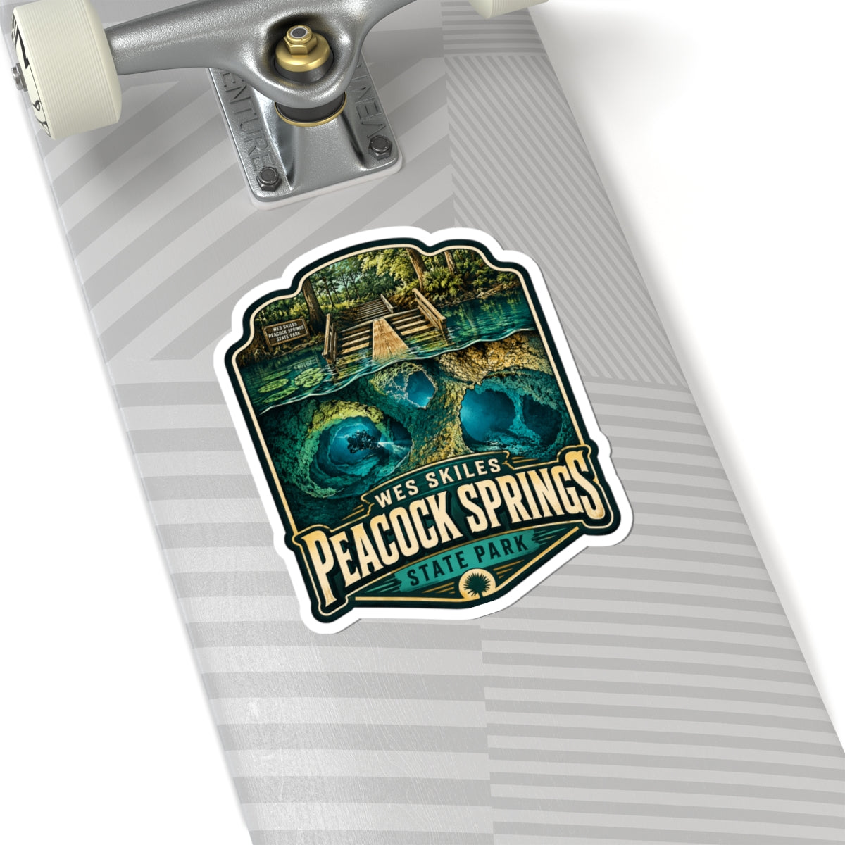 Peacock Springs State Park Sticker — Vintage Blue Spring Nature Decal