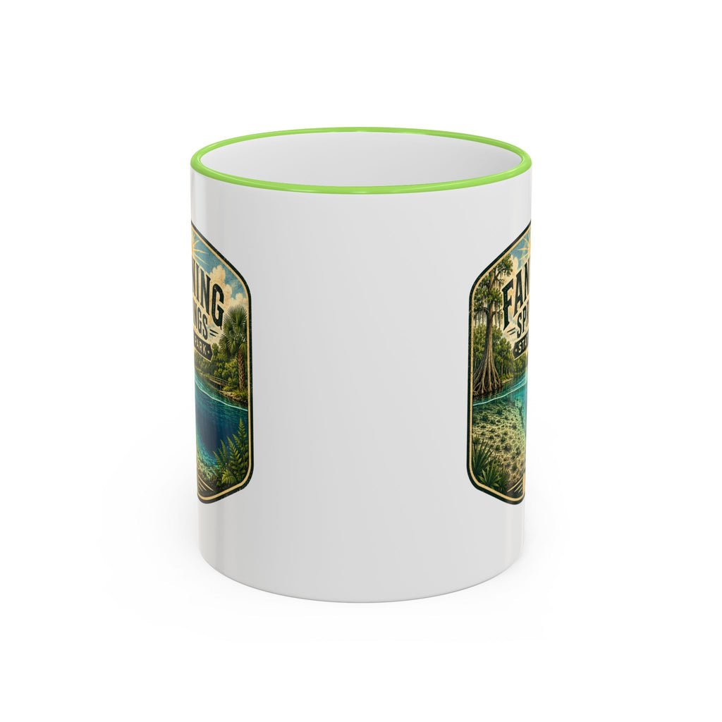 Fanning Springs Vintage Mug — Accent Rim & Handle 11oz/15oz