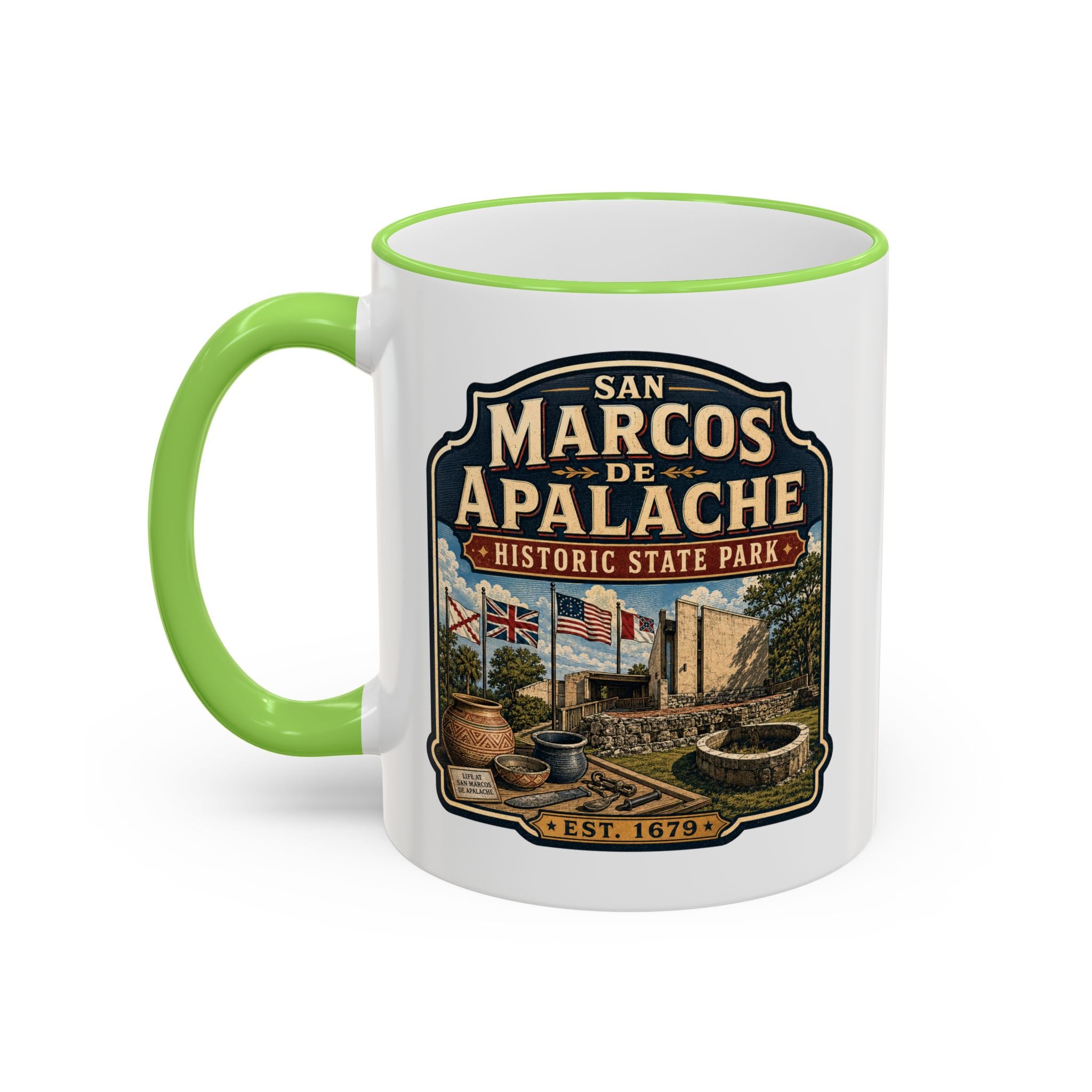 San Marcos de Apalache Accent Rim & Handle 11oz/15oz